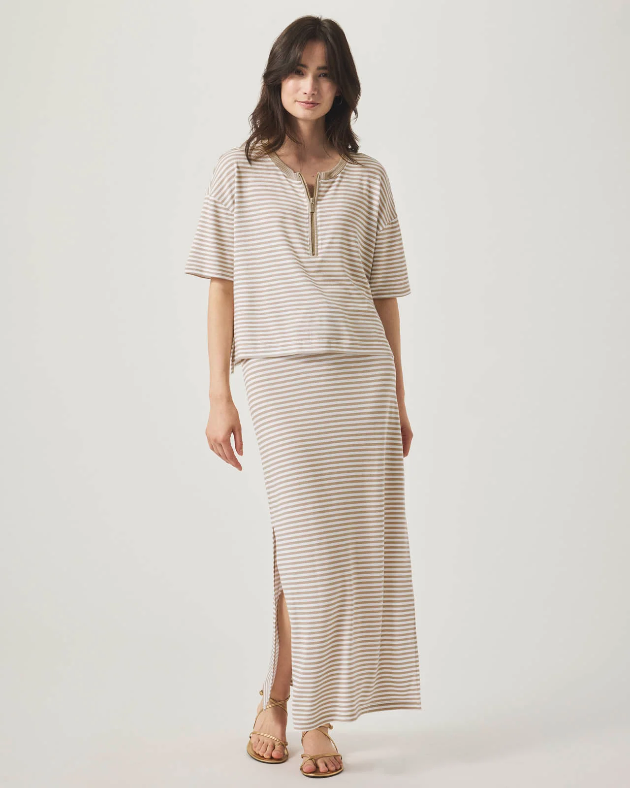 Brooke Short Sleeve Stripe Top - Image 2