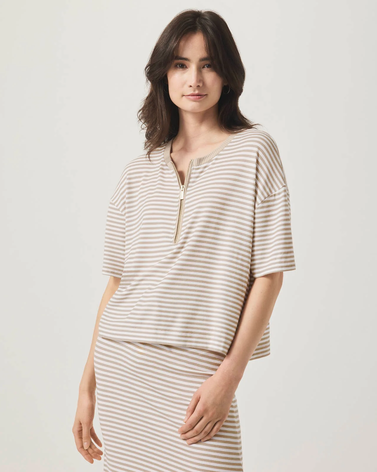 Brooke Short Sleeve Stripe Top - Image 4