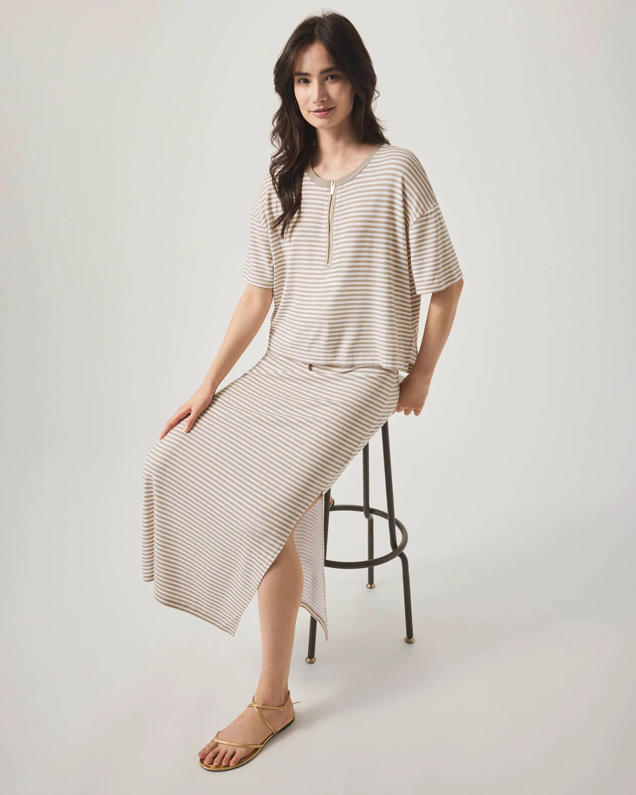 Brooke Short Sleeve Stripe Top - Image 5
