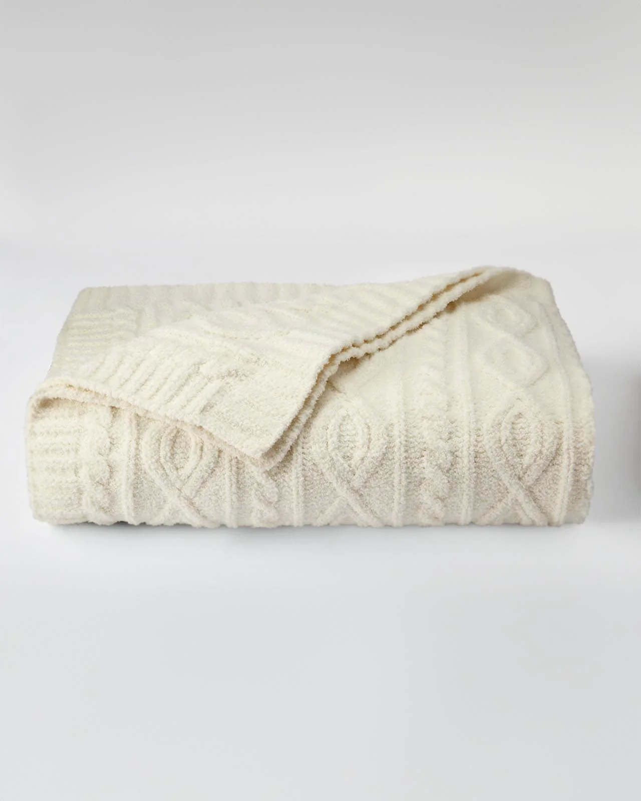 Cable Knit Plush Throw - Image 2