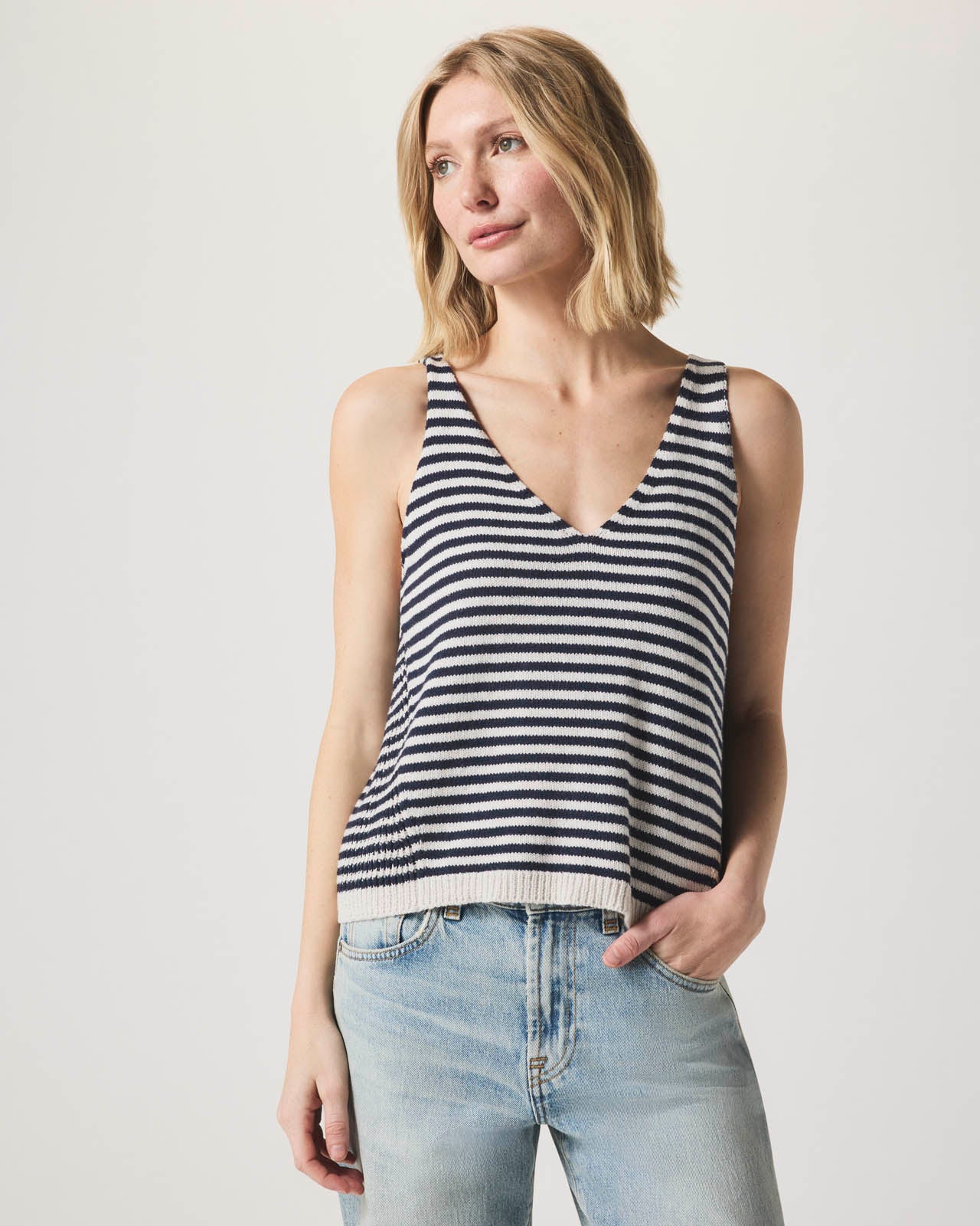 Cambell Stripe Sweater Tank - Image 4