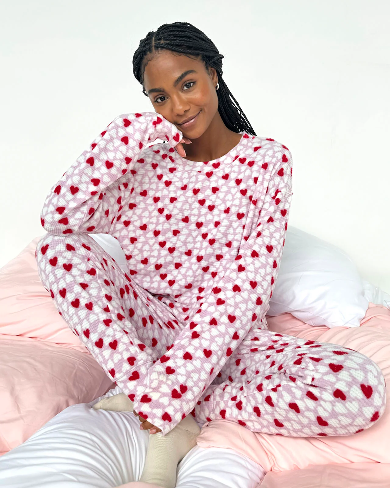 Candy Heart Marna Waffle PJ Set