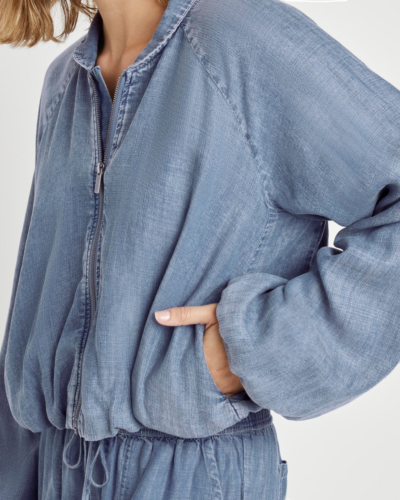 Carina Indigo Bomber Jacket - Image 5