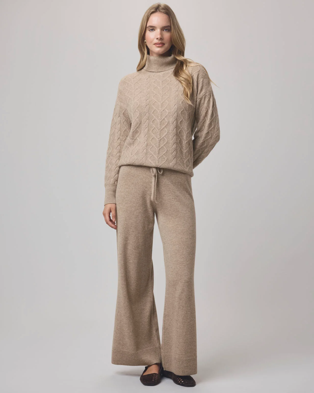 Charlotte Cashmere Turtleneck Cable Sweater - Image 13