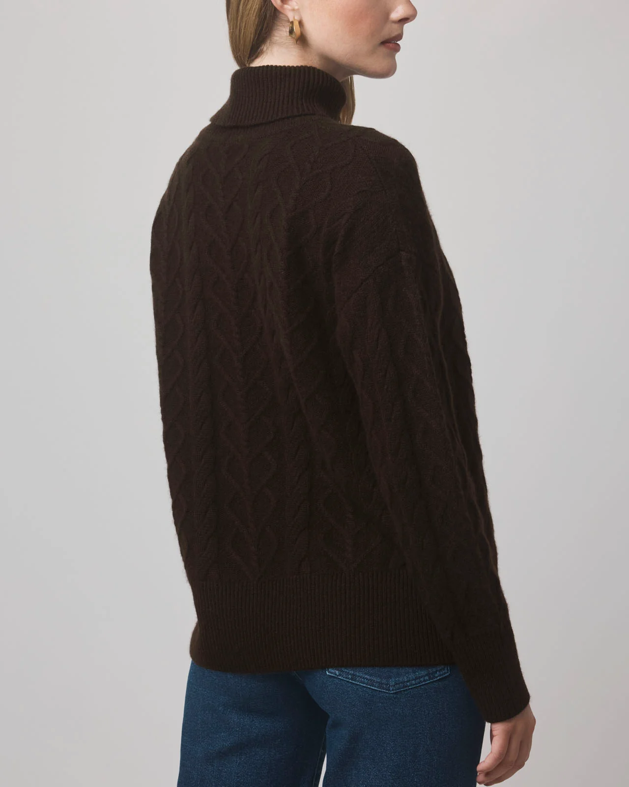 Charlotte Cashmere Turtleneck Cable Sweater - Image 18