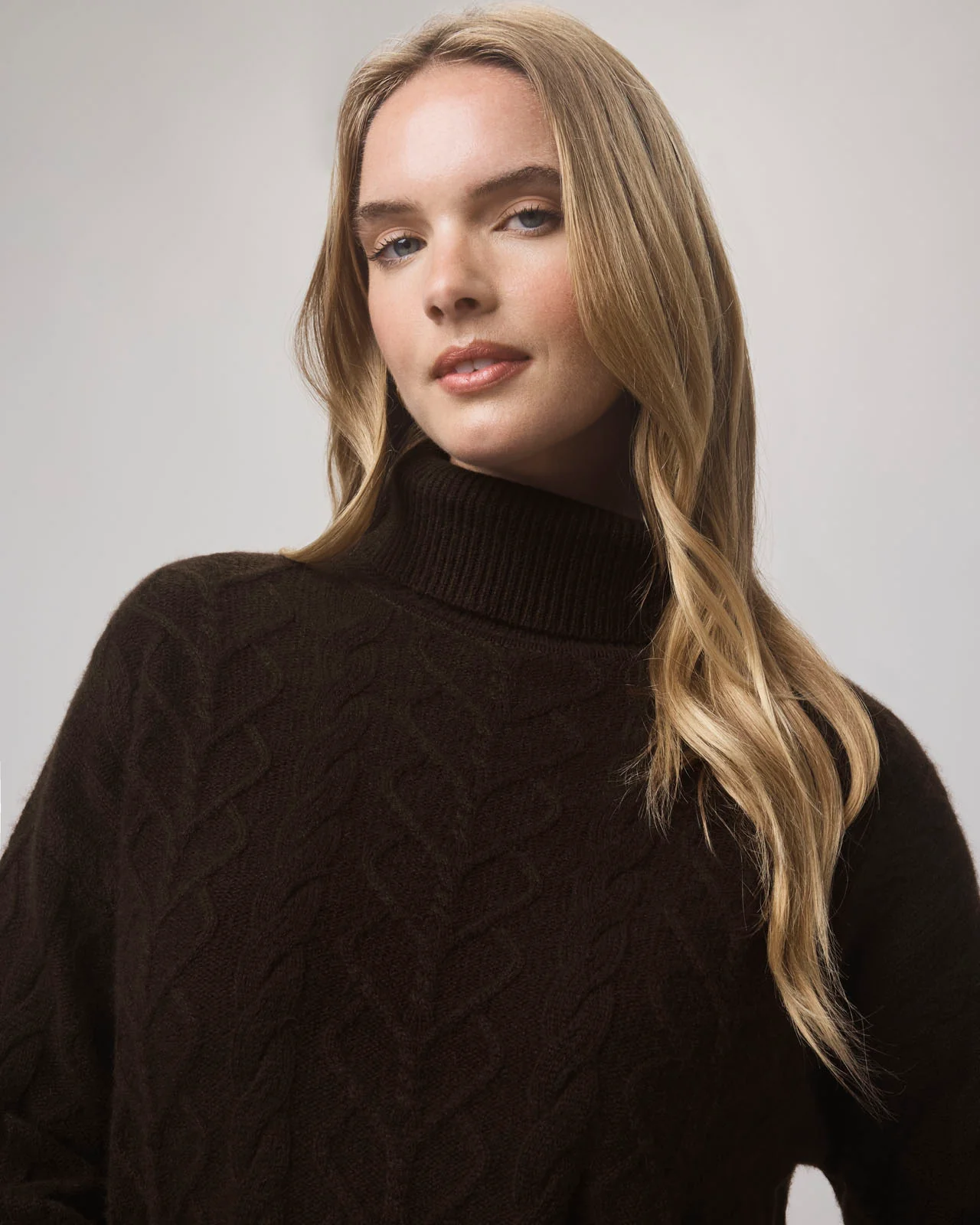 Charlotte Cashmere Turtleneck Cable Sweater - Image 20