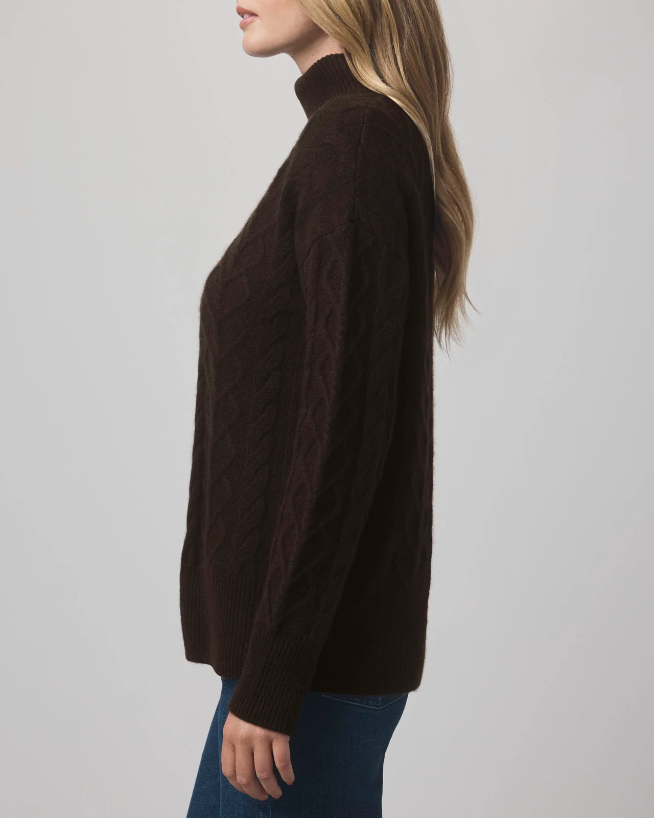 Charlotte Cashmere Turtleneck Cable Sweater - Image 21