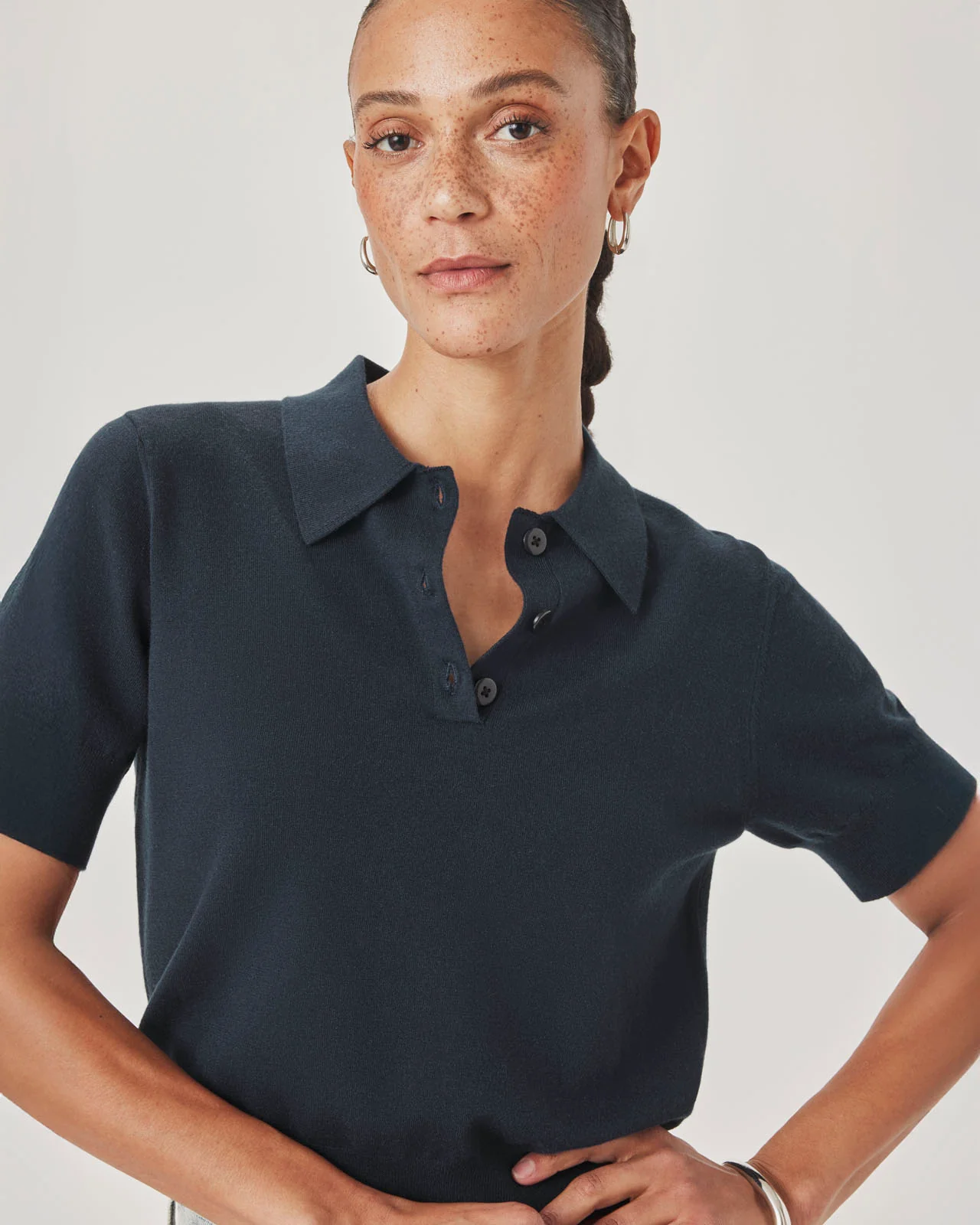 Christa Polo Short Sleeve Sweater - Image 24
