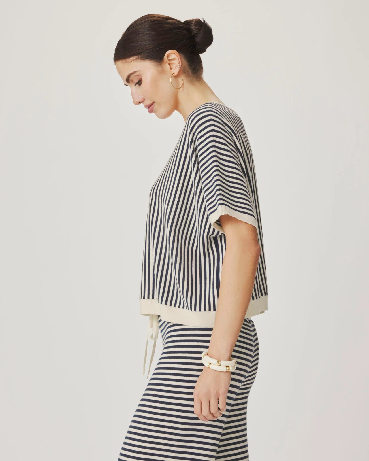Christa Striped Short Sleeve Sweater - Image 7