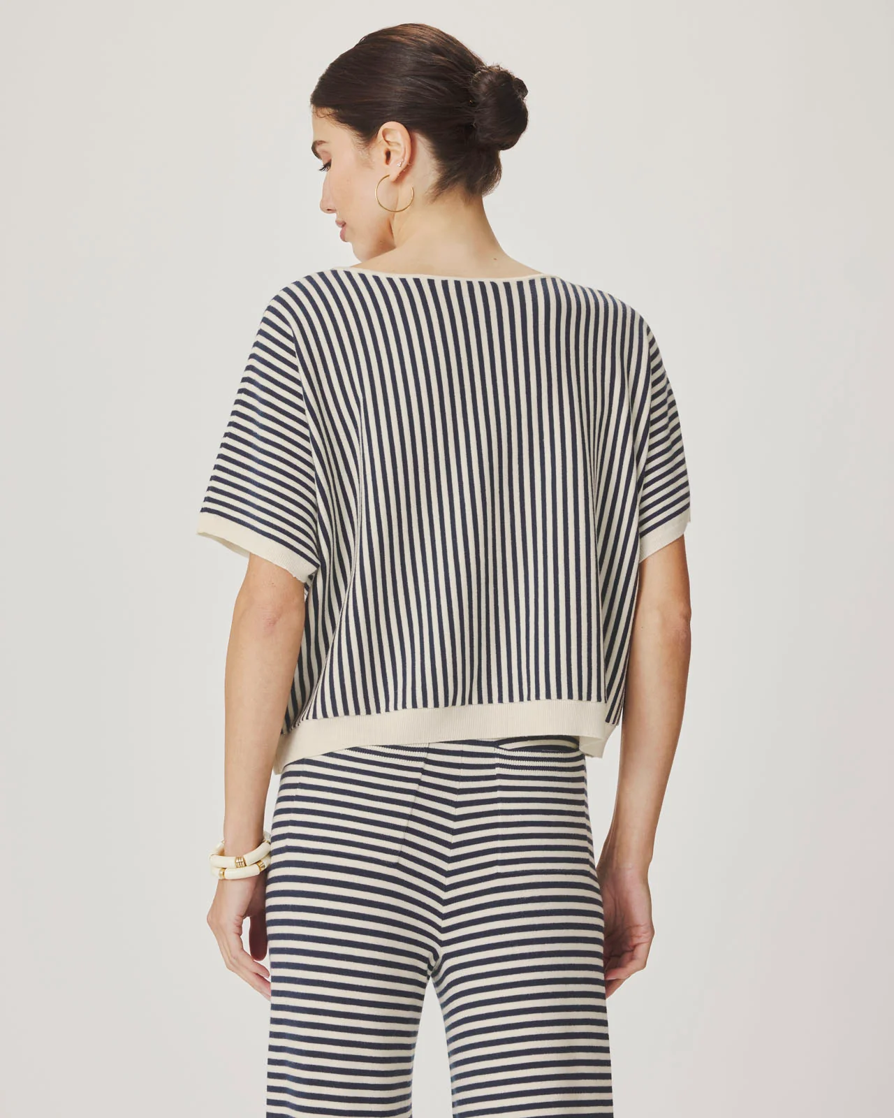 Christa Striped Short Sleeve Sweater - Image 8