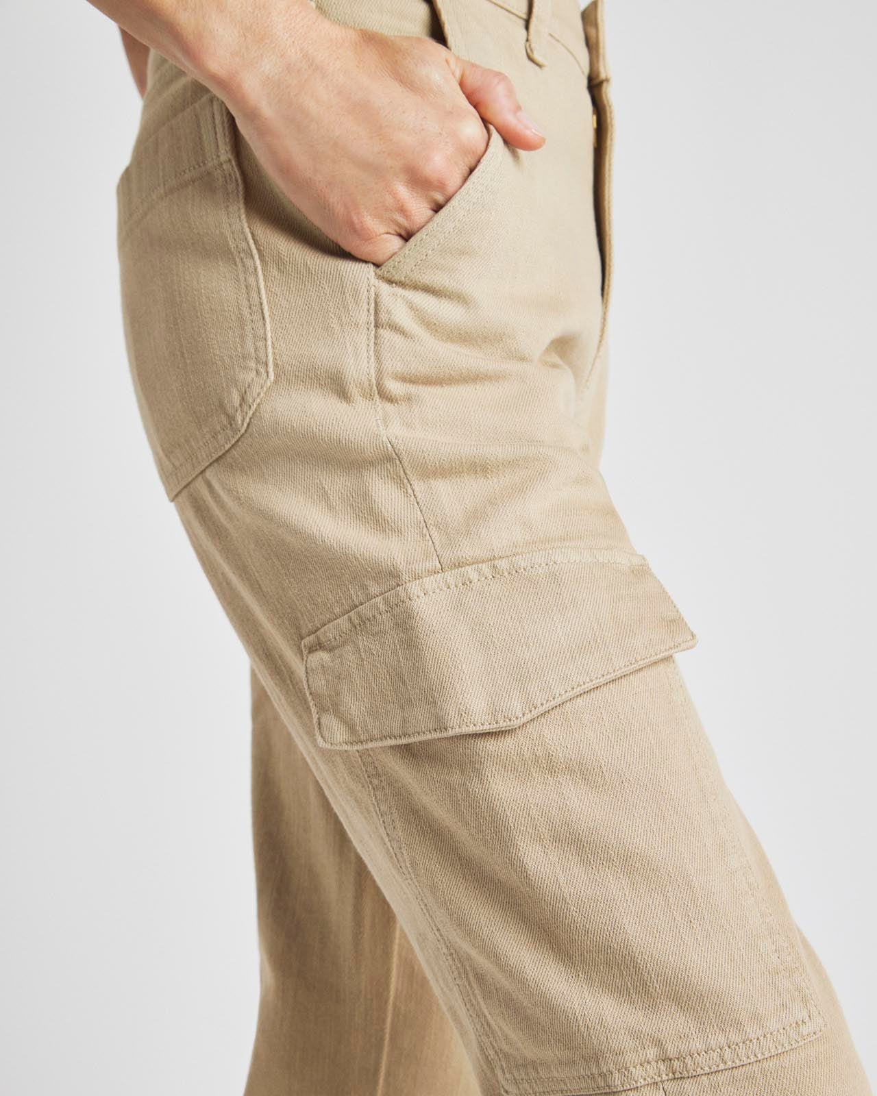 Crop Denim Cargo Pant - Image 2