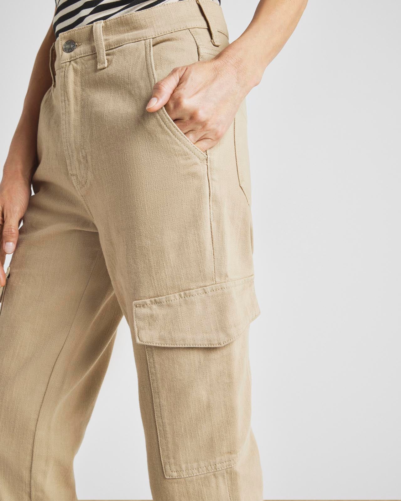 Crop Denim Cargo Pant - Image 6