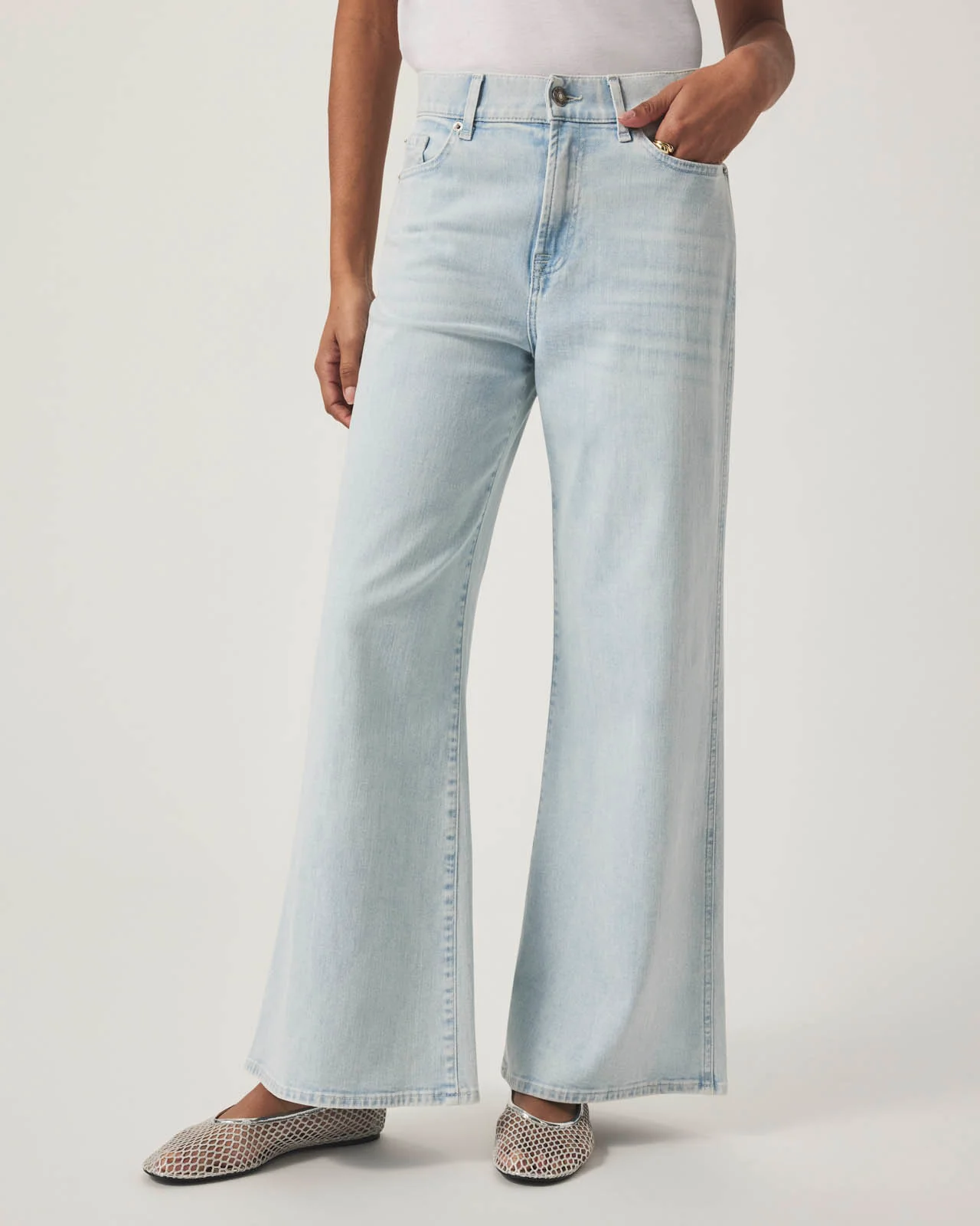 Cropped Slim Palazzo Jean