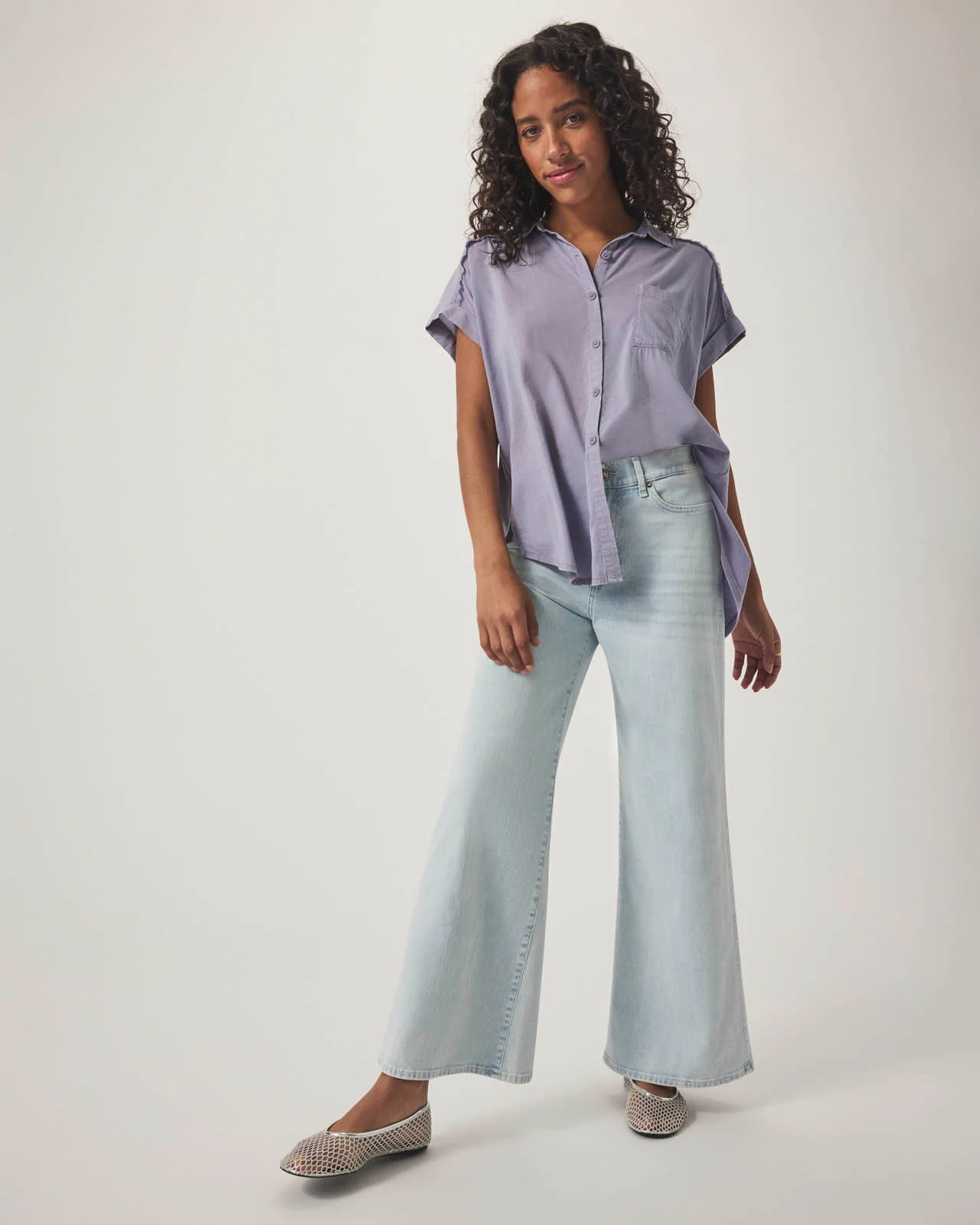 Cropped Slim Palazzo Jean - Image 2