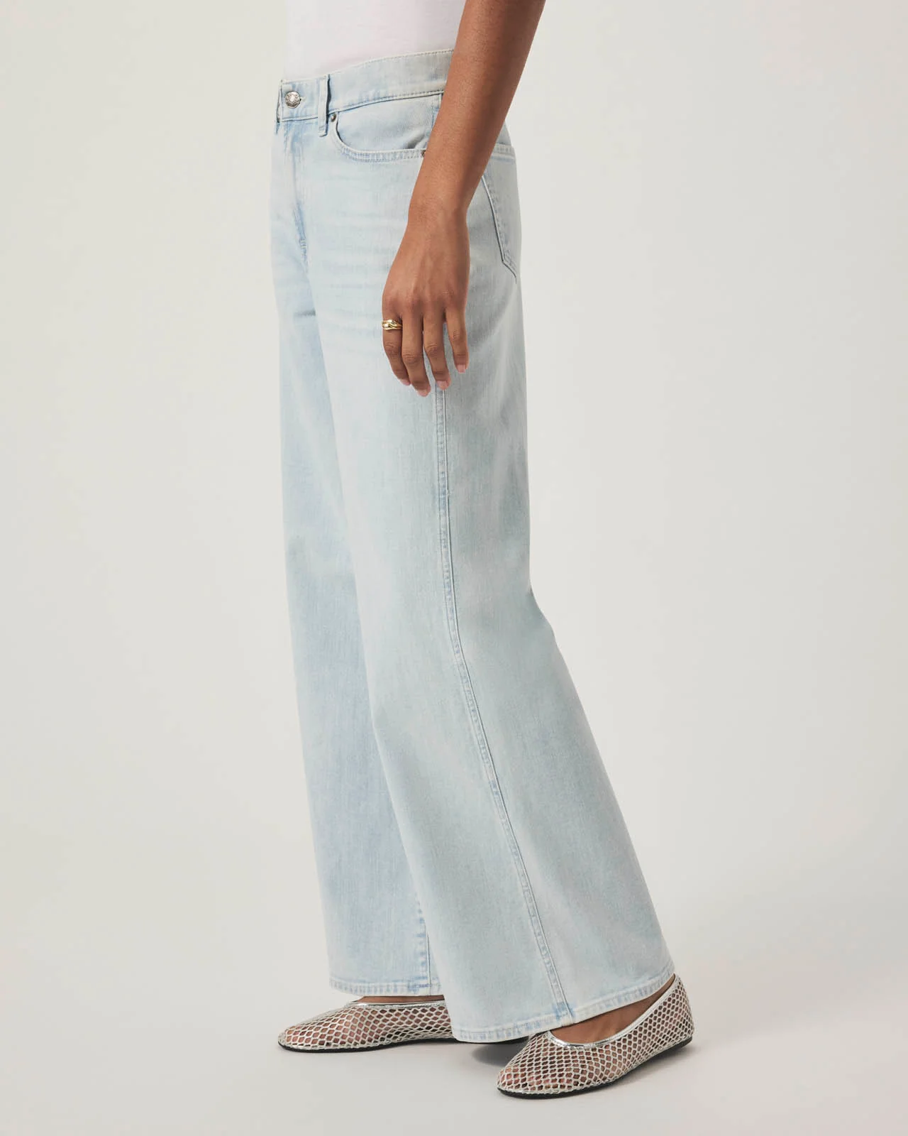 Cropped Slim Palazzo Jean - Image 3