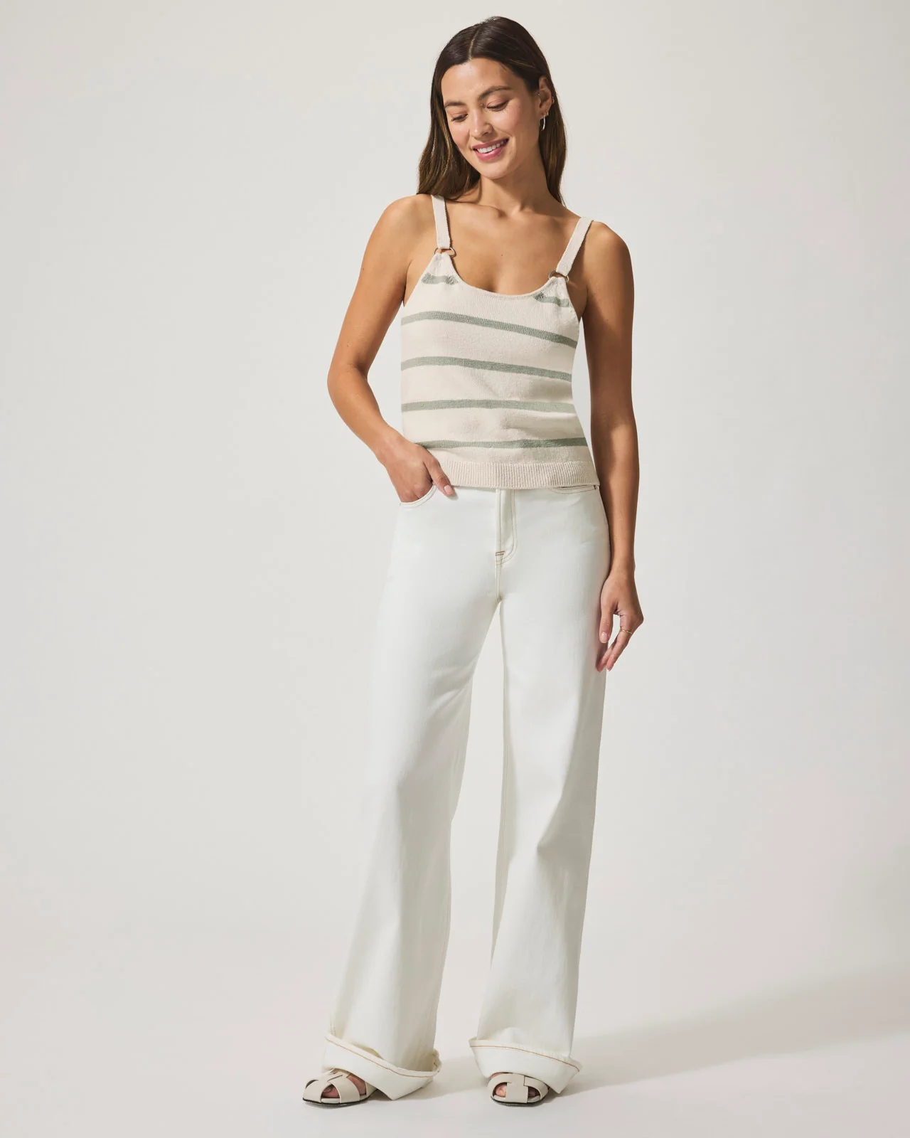 Daphne Stripe Sweater Tank - Image 3