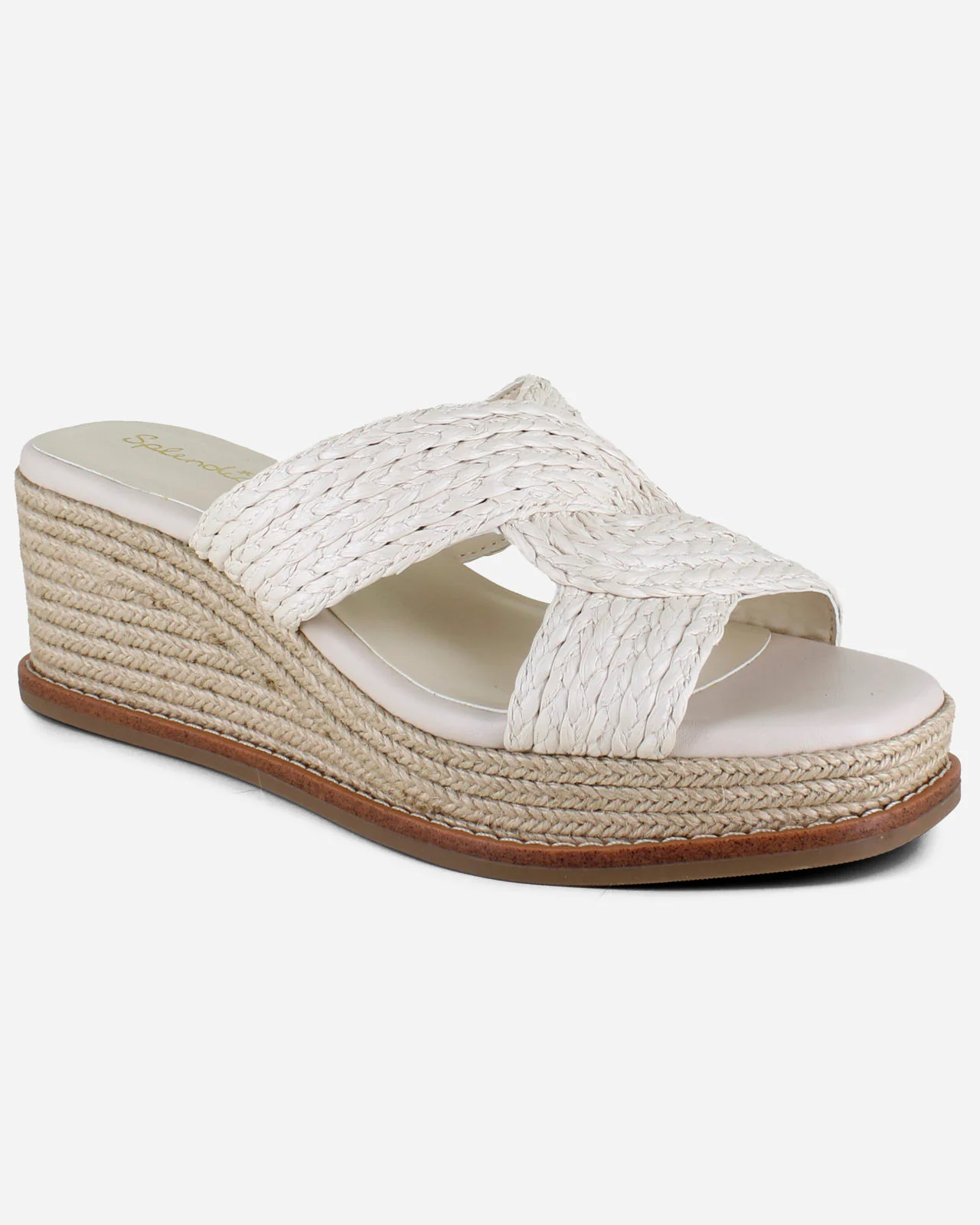 Daria Raffia Wedge in Oat