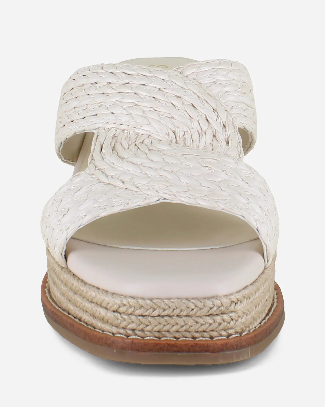 Daria Raffia Wedge in Oat - Image 3