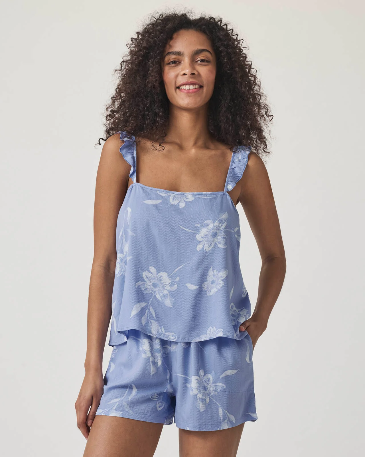 Down the Aisle Floral Cami and Boxer Sleep Set