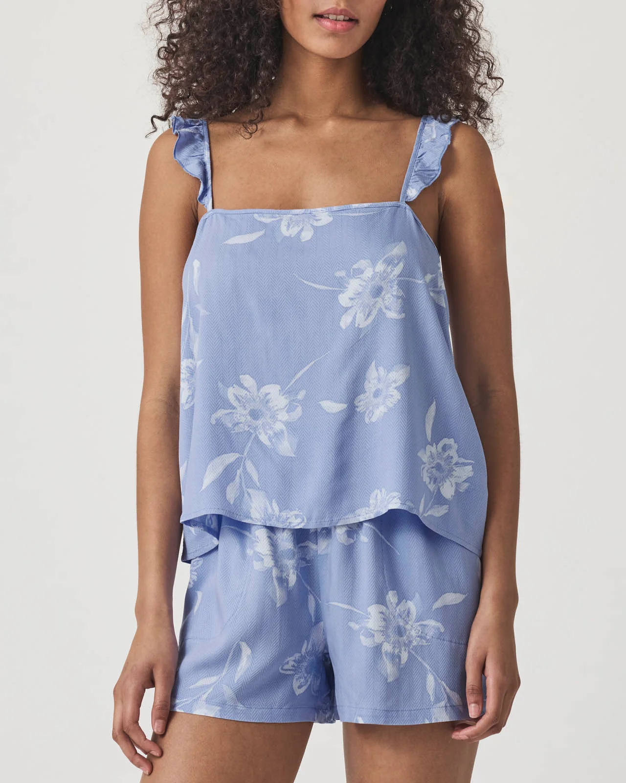 Down the Aisle Floral Cami and Boxer Sleep Set - Image 3