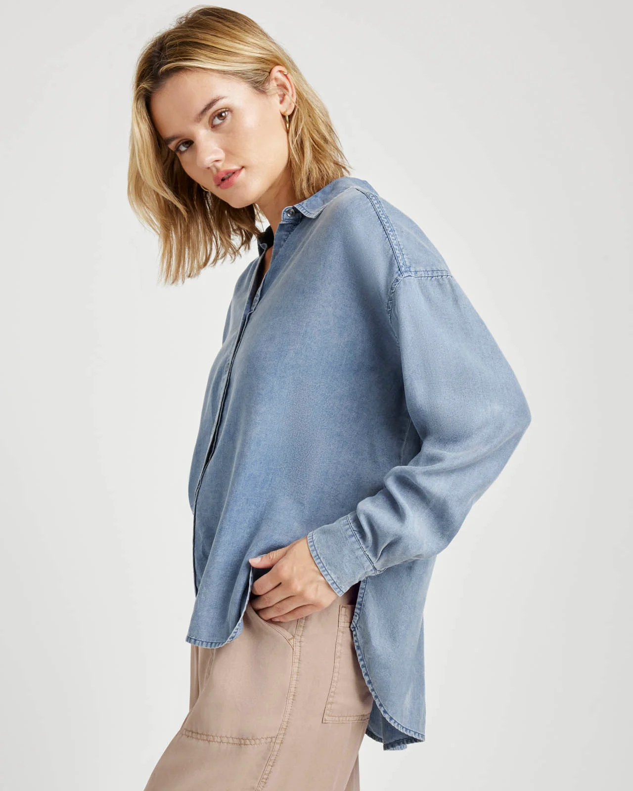 Ella Indigo Button Down - Image 2