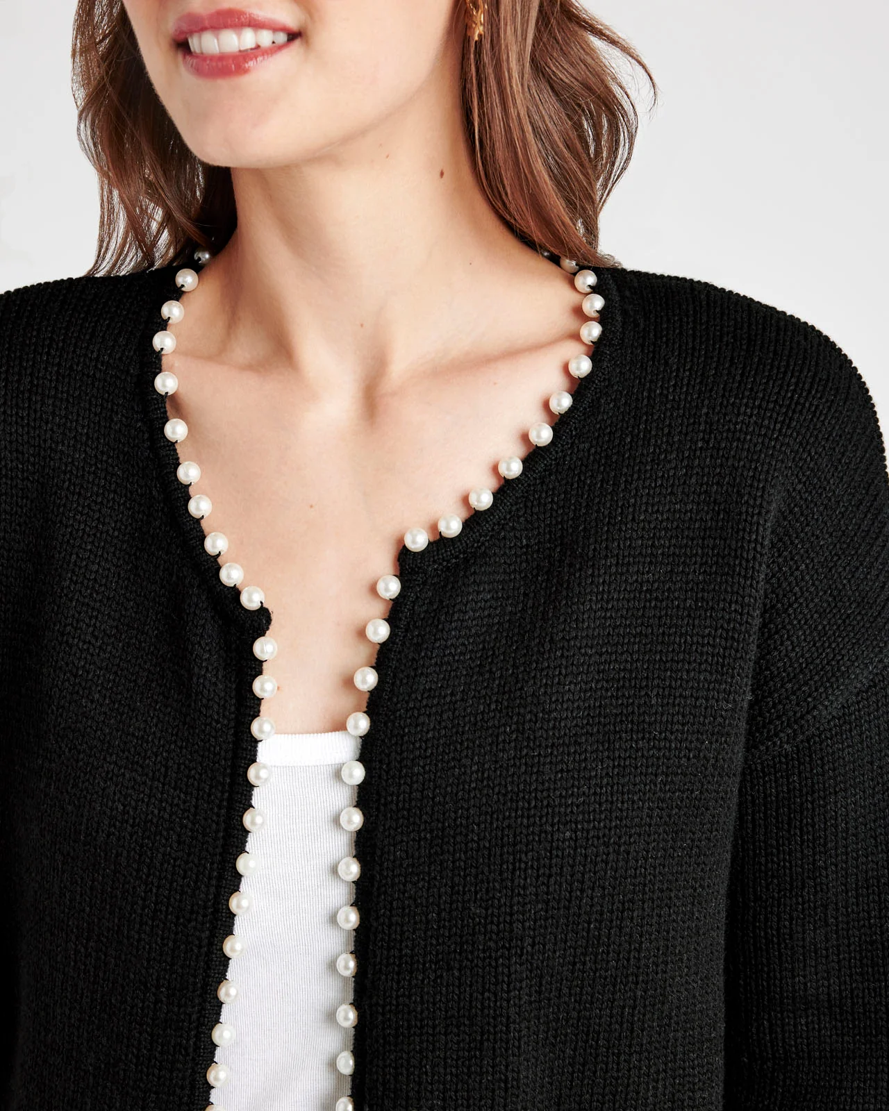 Emmy Cashblend Pearl Cardigan - Image 3