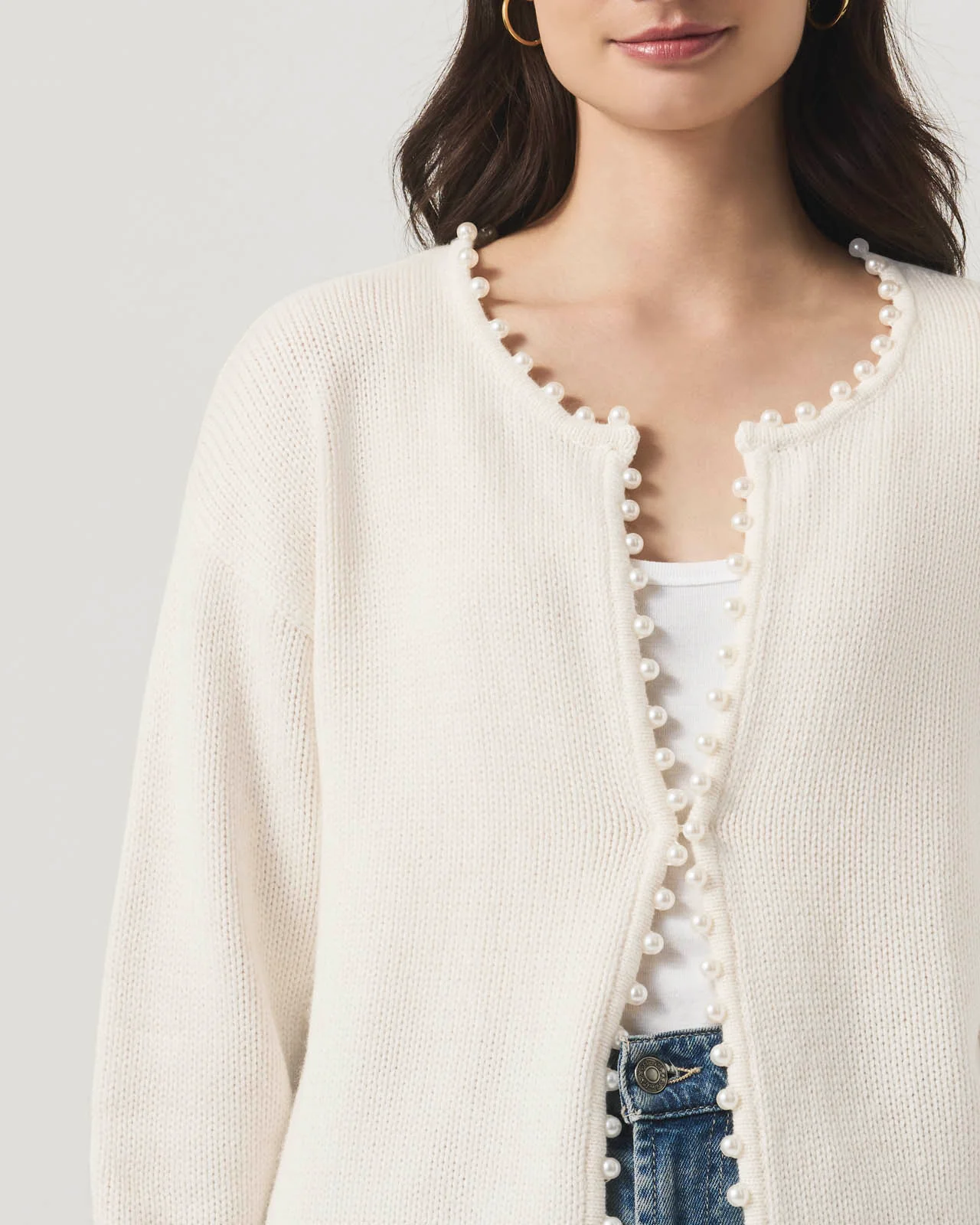 Emmy Cashblend Pearl Cardigan - Image 9