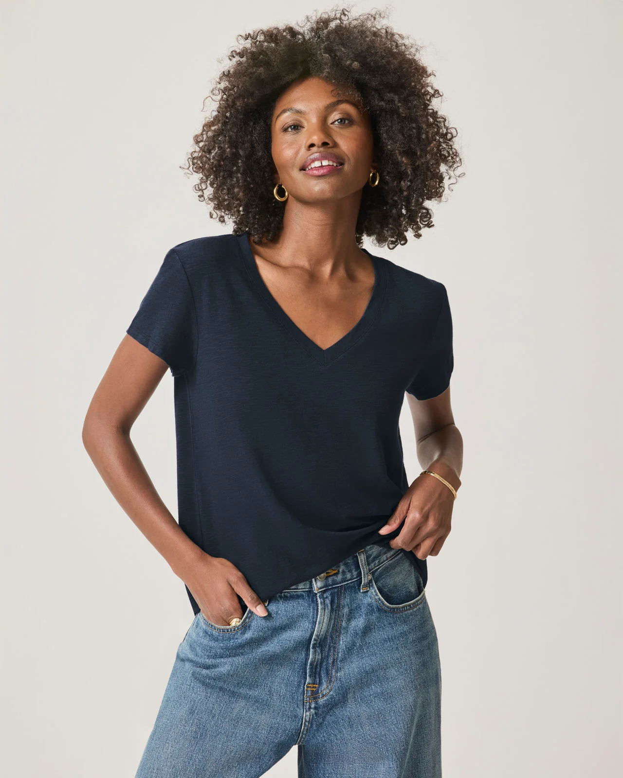 Faye V-Neck Tee - Image 19