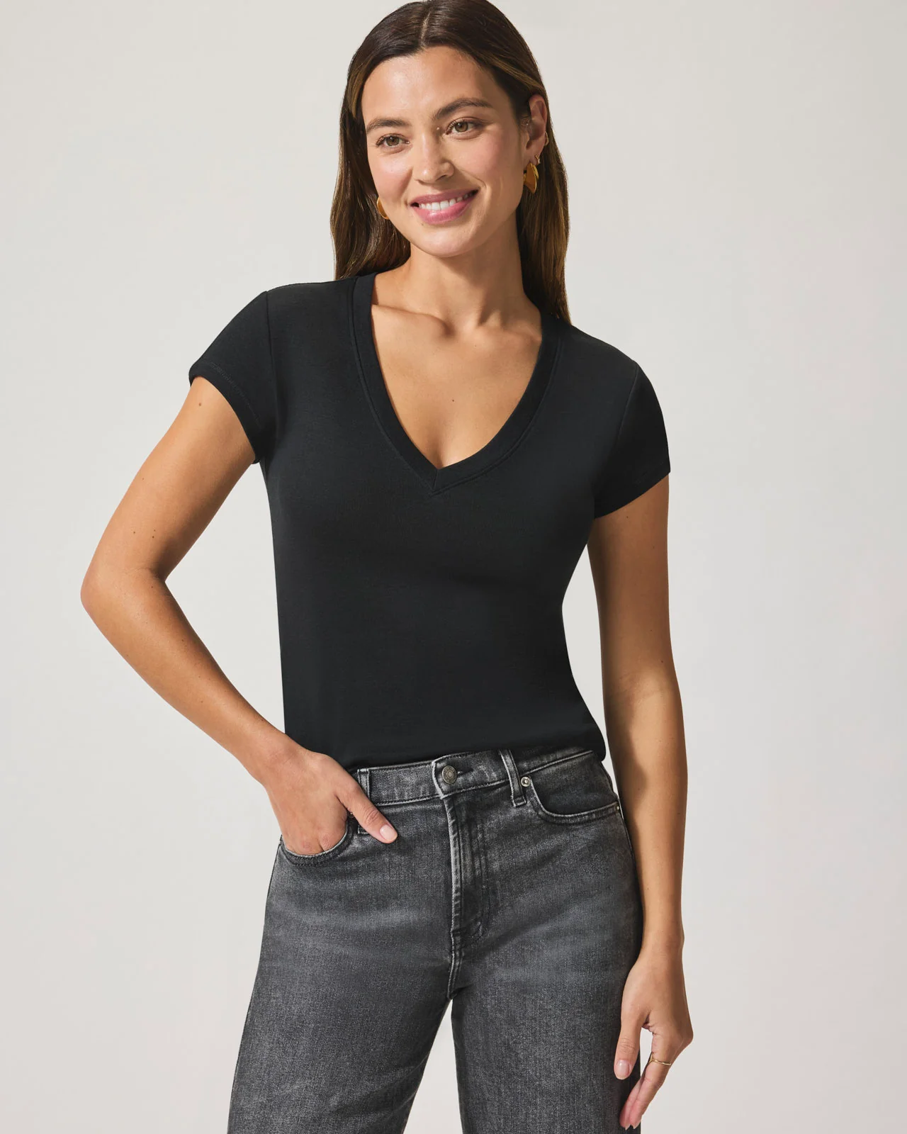 Faye V-Neck Tee - Image 3