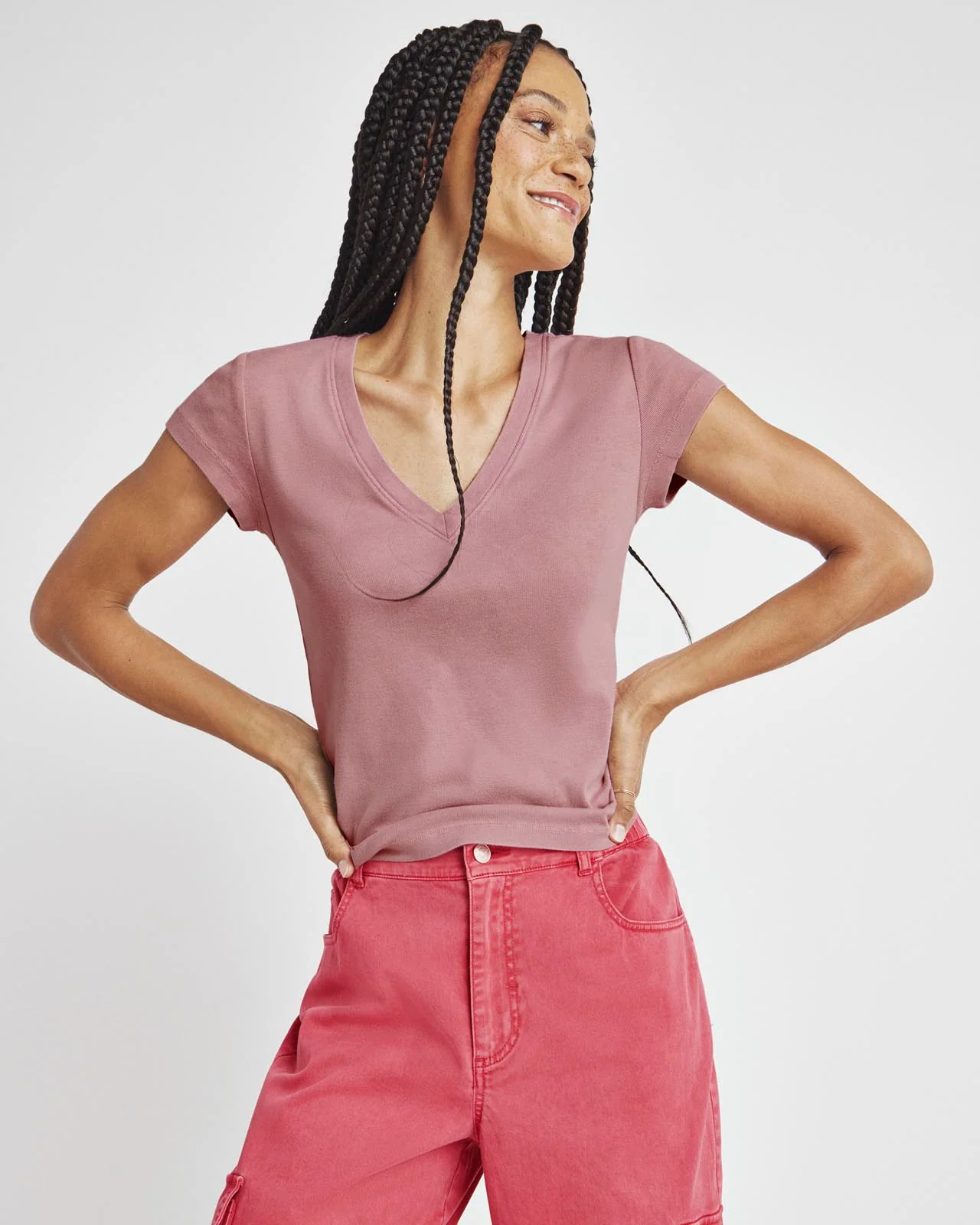 Faye V-Neck Tee - Image 37