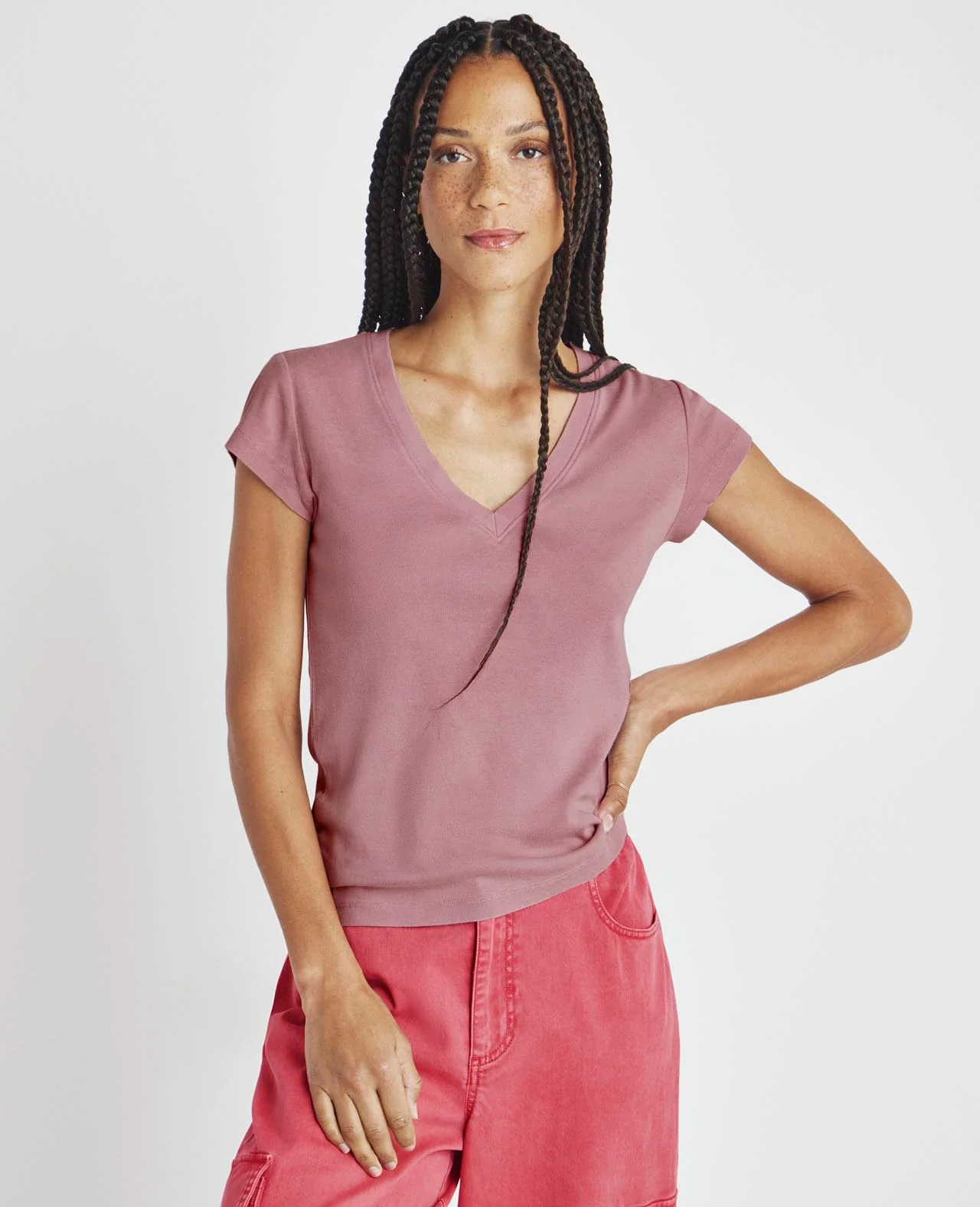 Faye V-Neck Tee - Image 42