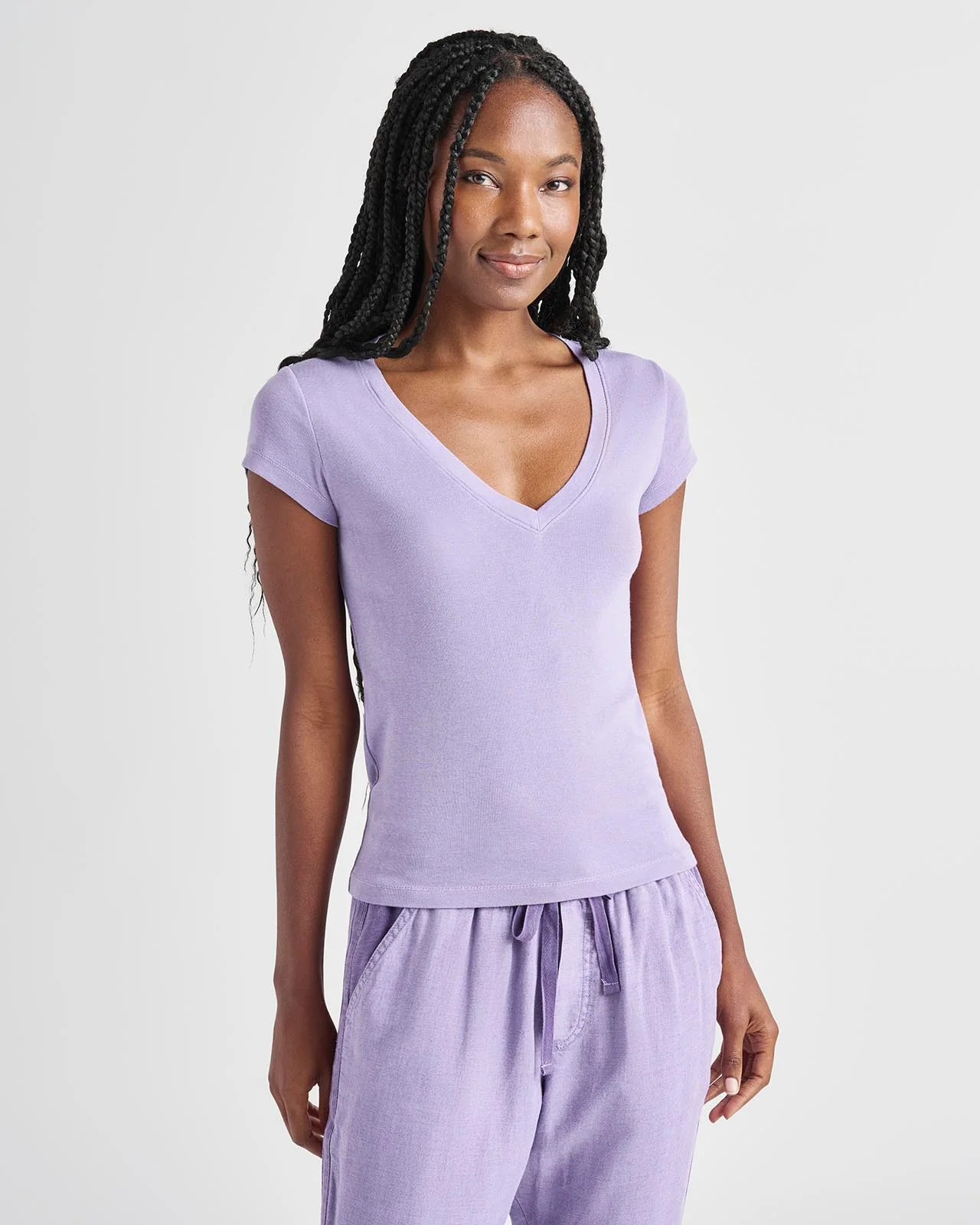 Faye V-Neck Tee - Image 43