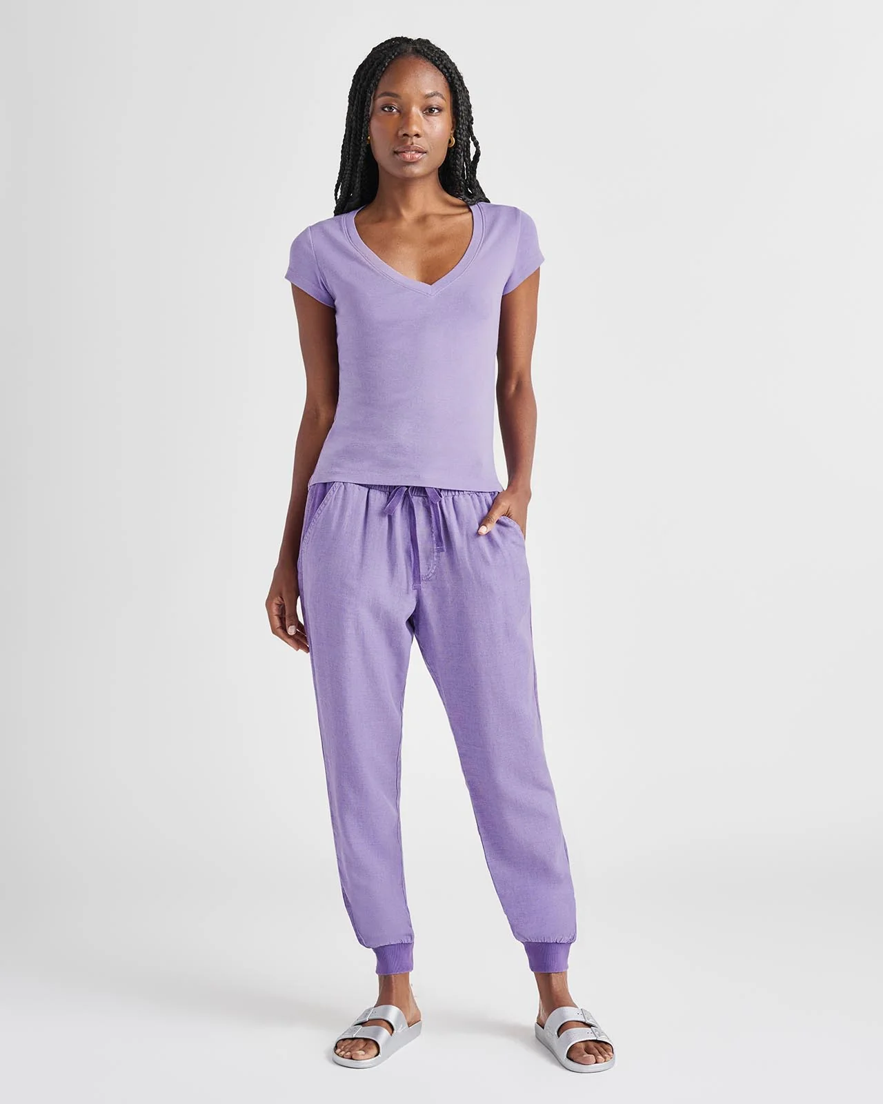 Faye V-Neck Tee - Image 45