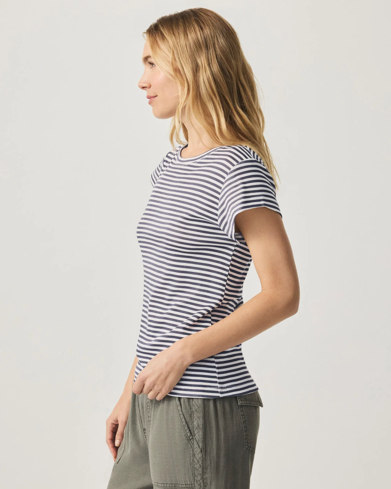 Faye Crewneck Stripe Tee - Image 11