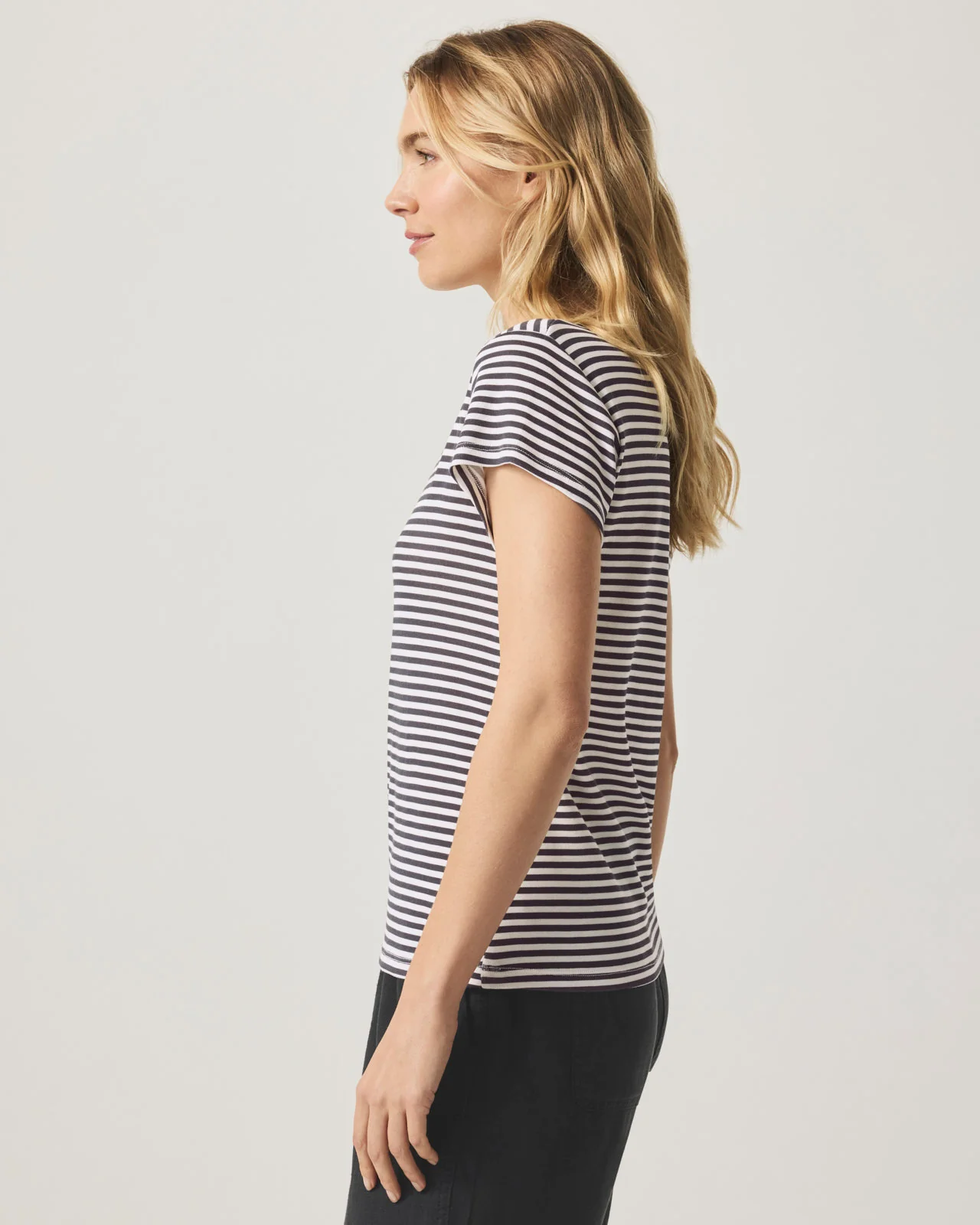 Faye Crewneck Stripe Tee - Image 5