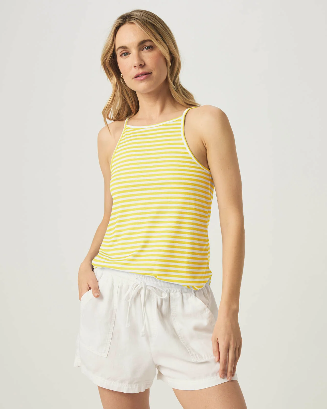 Faye High-Neck Stripe Tank - Image 7