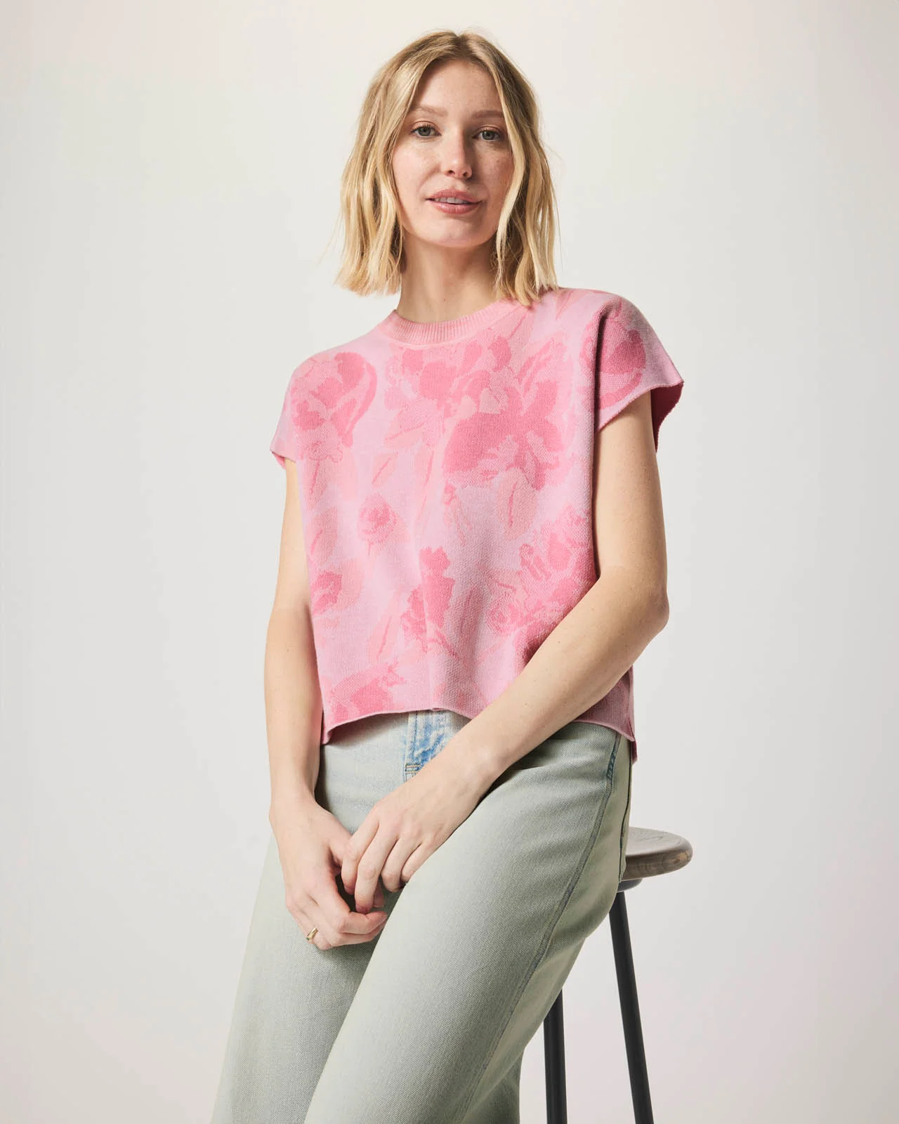 Flora Floral Short Sleeve Sweater - Image 6
