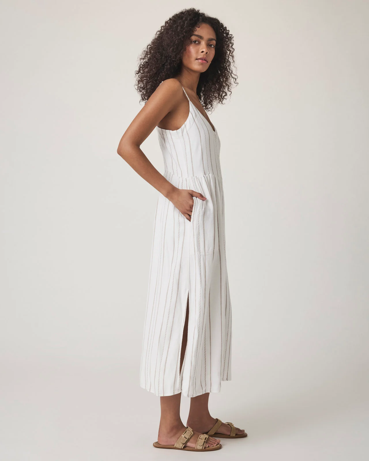 Gabrielle Linen Button Down Dress - Image 3