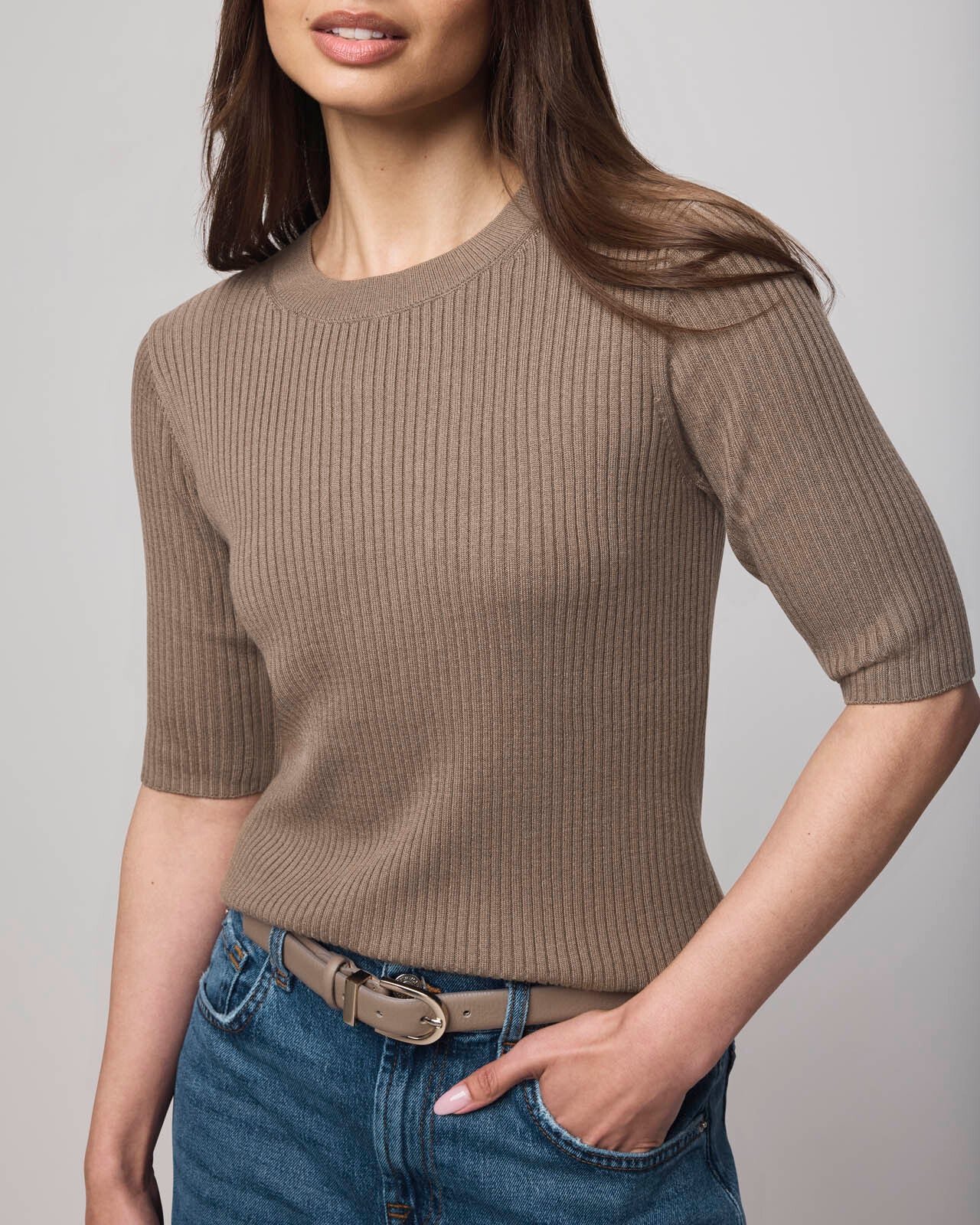 Georgie Cashblend Elbow Sleeve Sweater