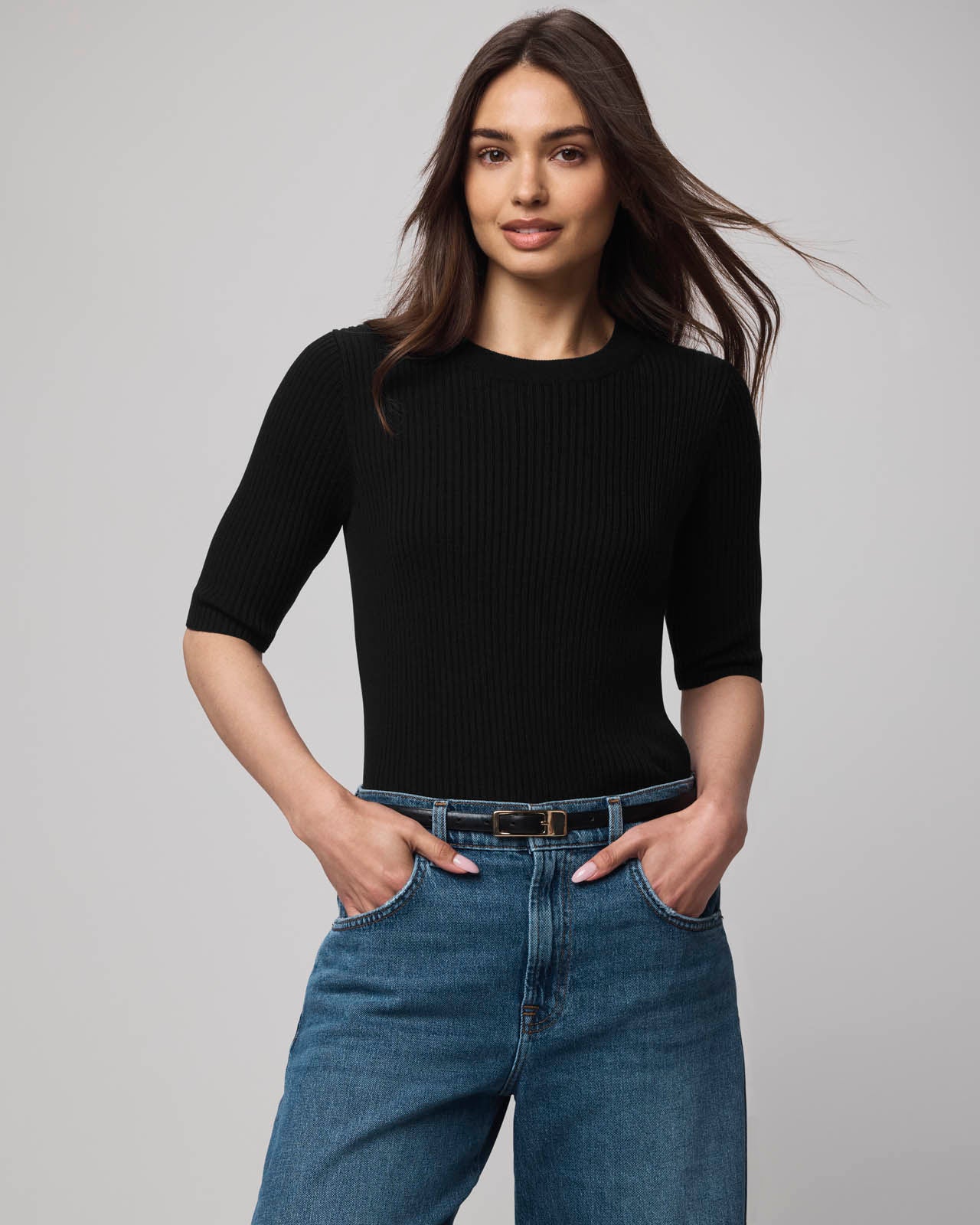 Georgie Cashblend Elbow Sleeve Sweater - Image 10