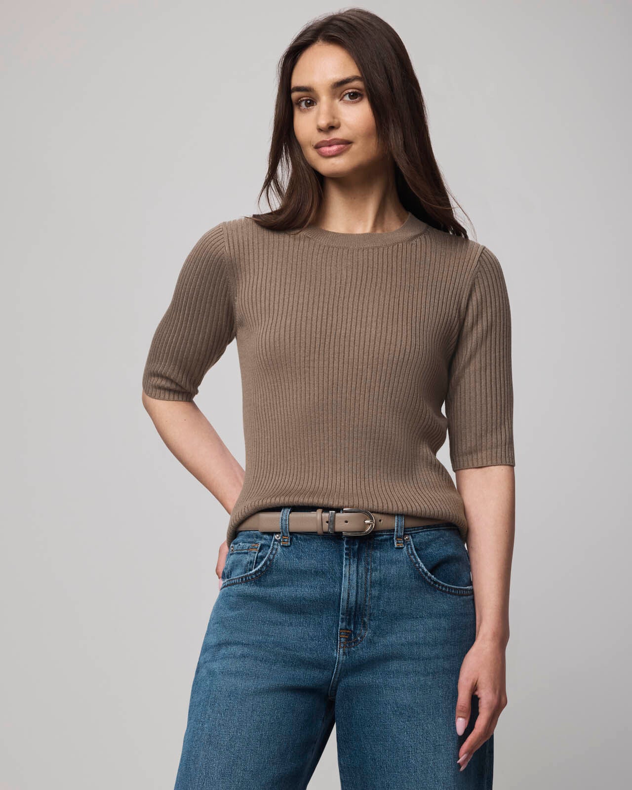 Georgie Cashblend Elbow Sleeve Sweater - Image 3