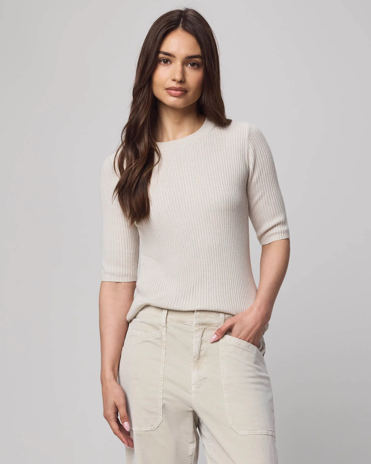 Georgie Cashblend Elbow Sleeve Sweater - Image 8
