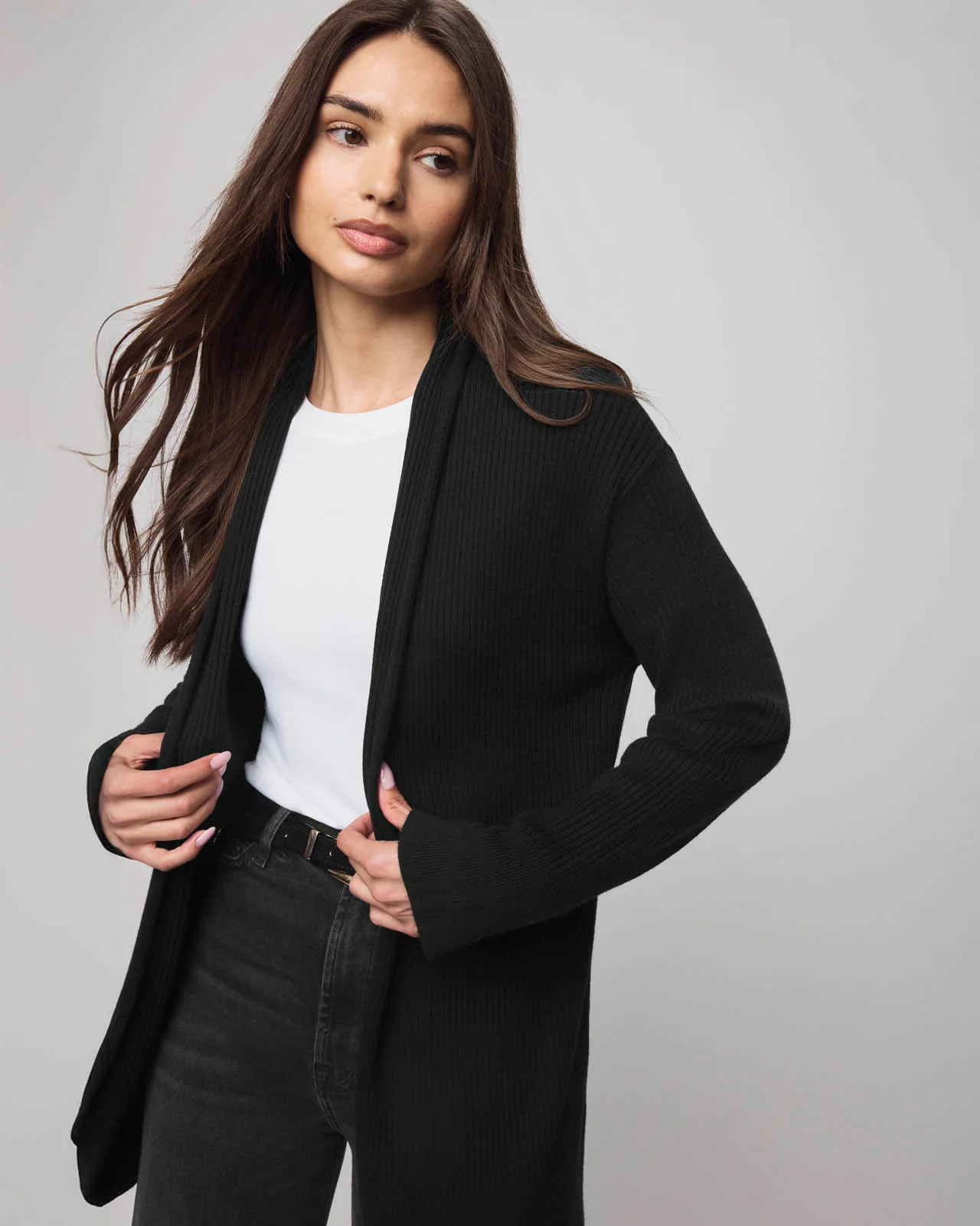Georgie Cashblend Open Cardigan - Image 3