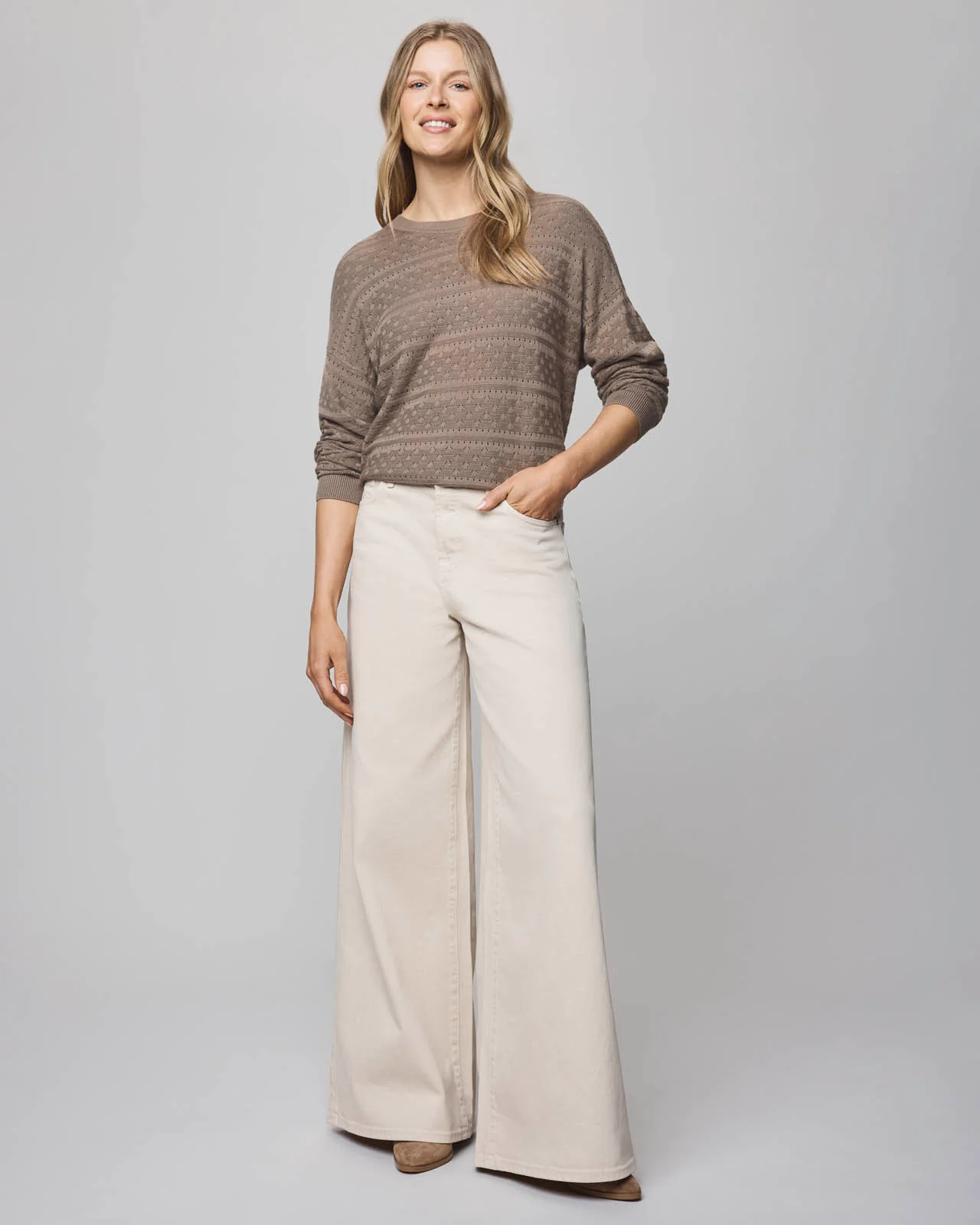 Georgie Cashblend Pointelle Sweater