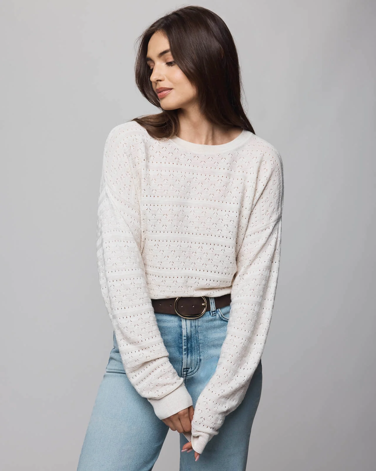 Georgie Cashblend Pointelle Sweater - Image 15