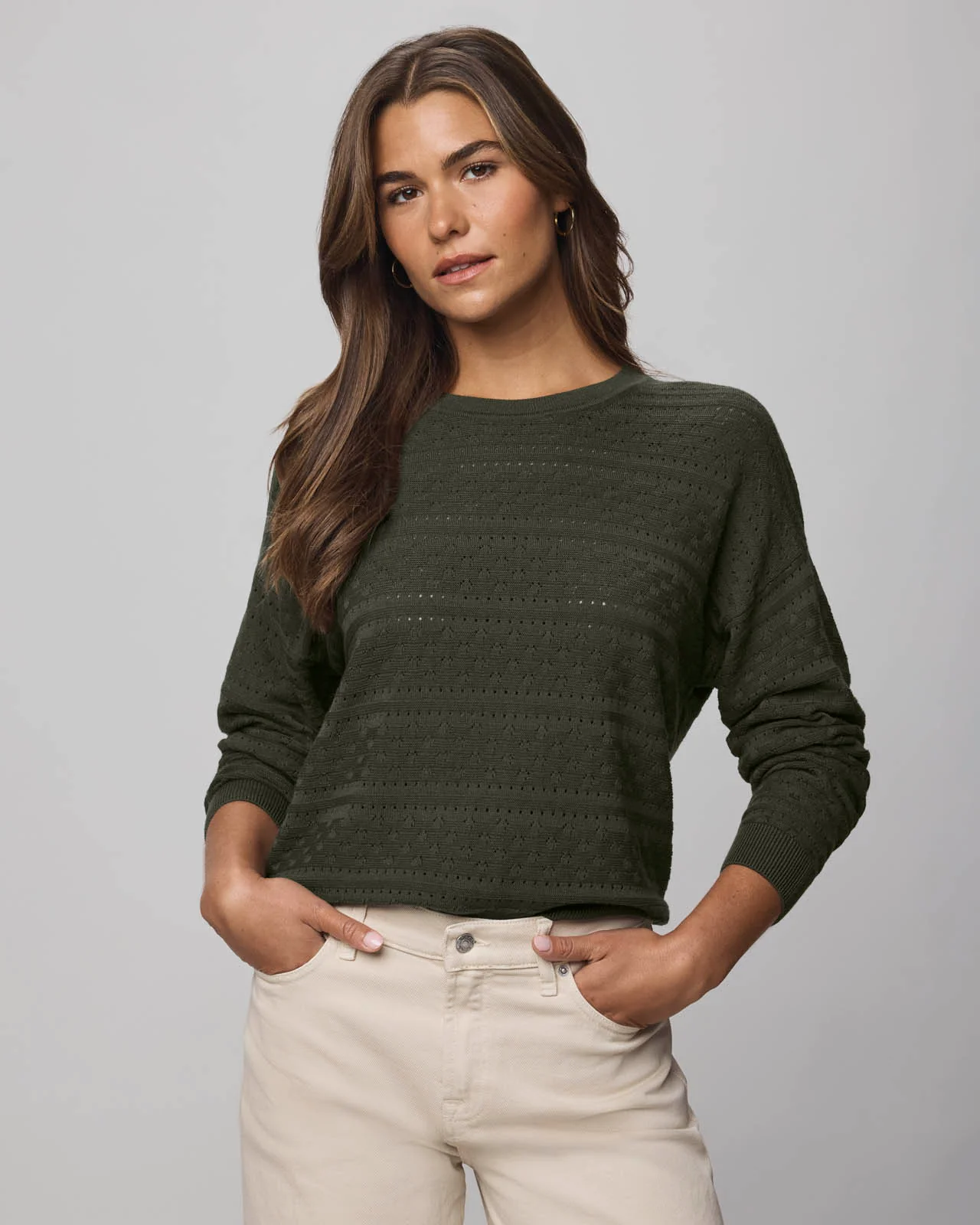 Georgie Cashblend Pointelle Sweater - Image 2