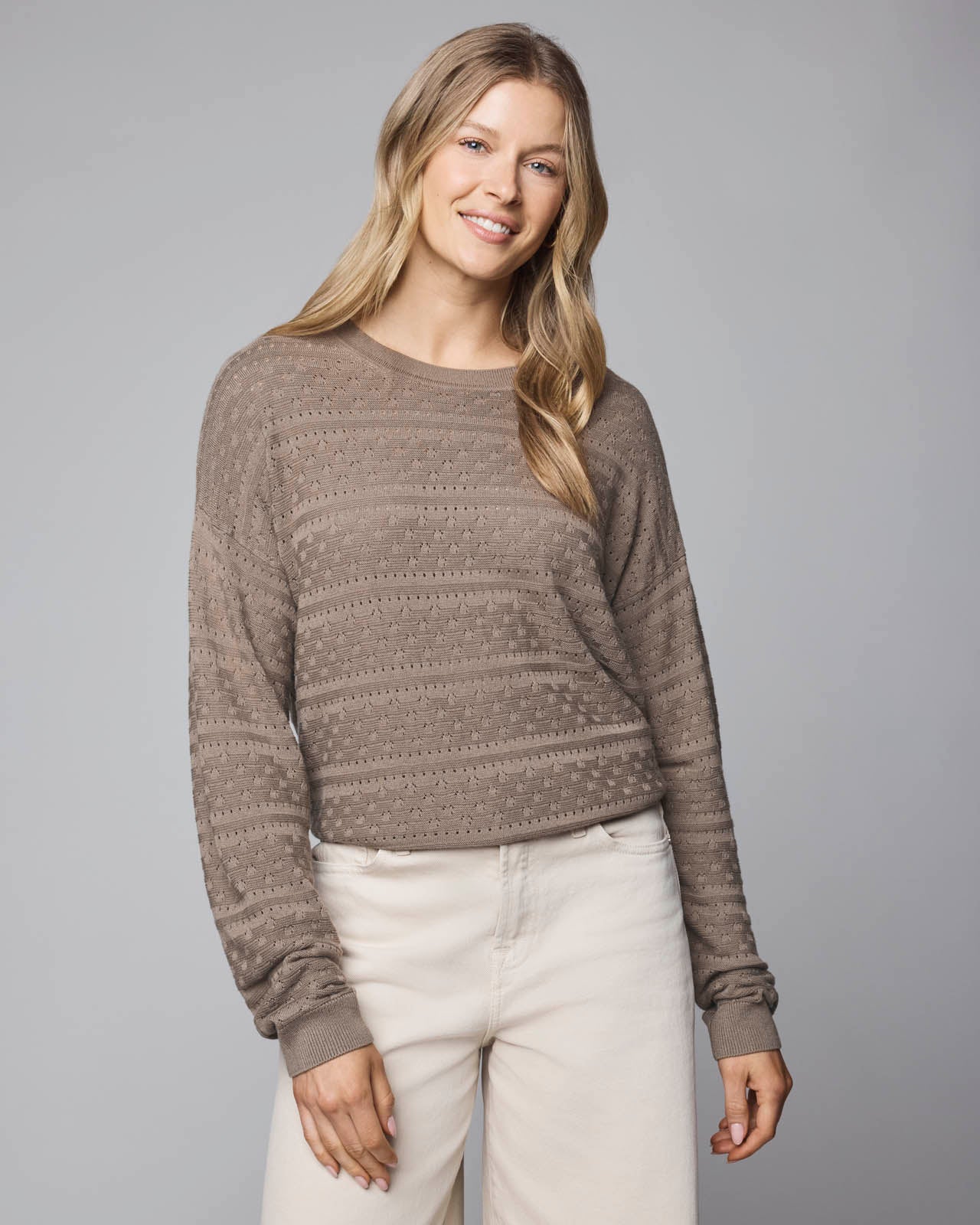 Georgie Cashblend Pointelle Sweater - Image 4