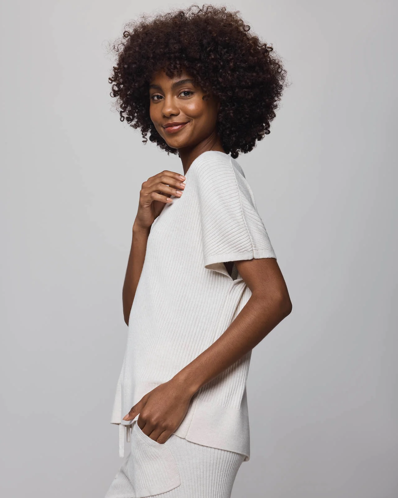 Georgie Cashblend Short Sleeve Sweater - Image 4