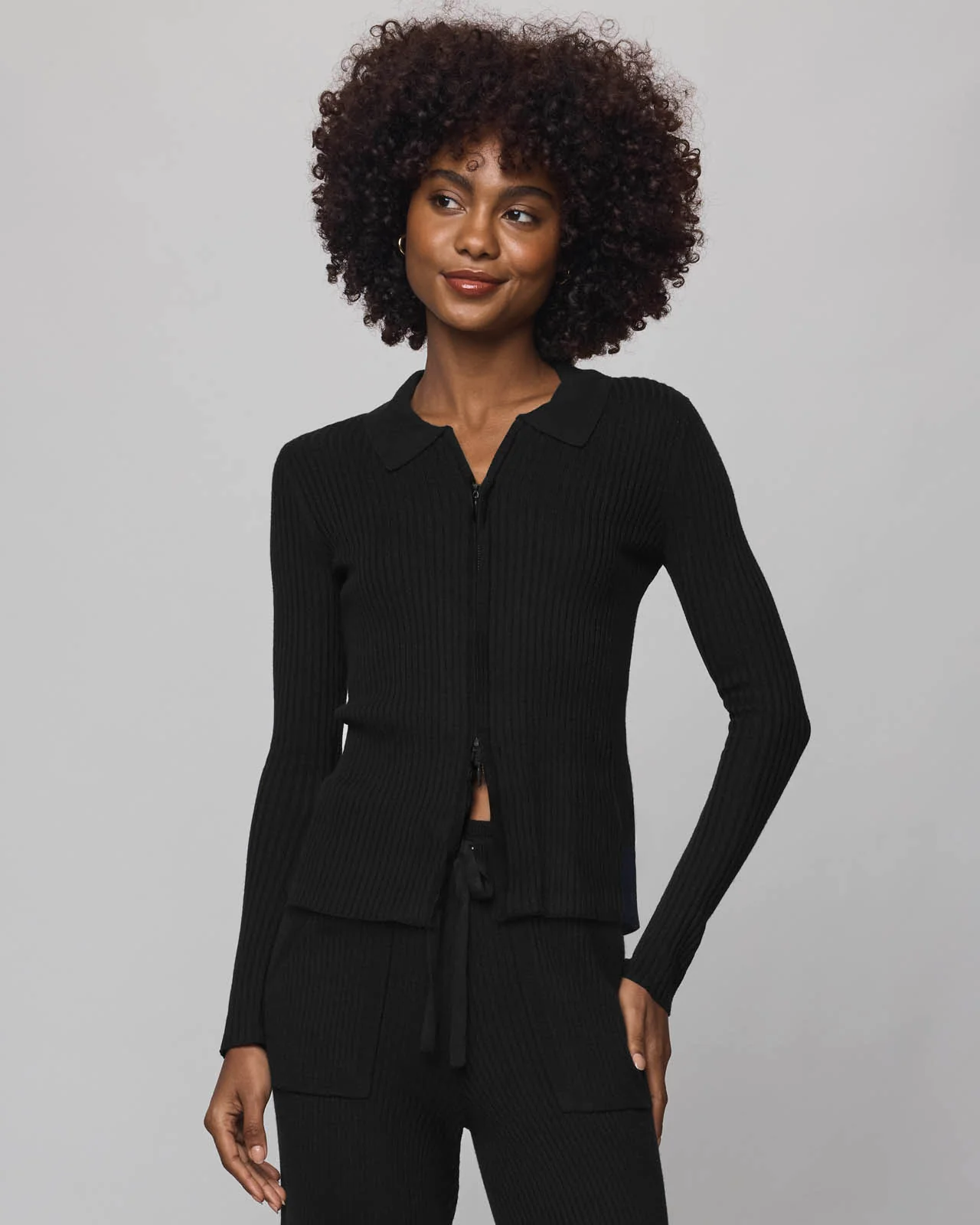 Georgie Cashblend Two-Way Zip Sweater - Image 12