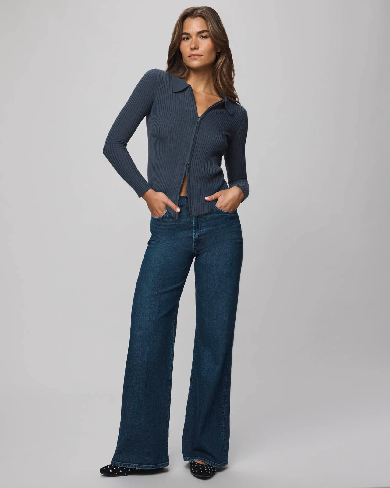 Georgie Cashblend Two-Way Zip Sweater - Image 13